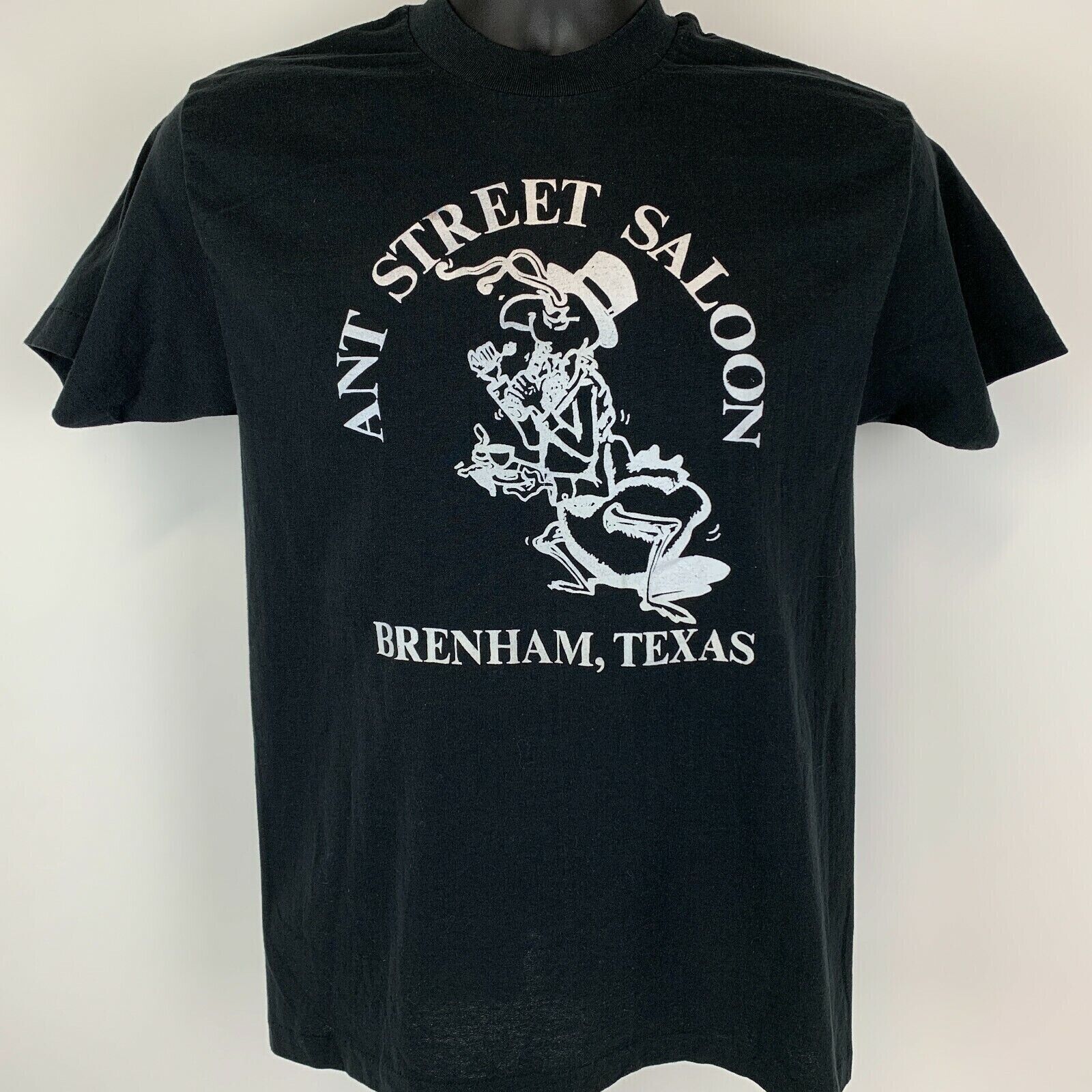 TEE JAYS Vintage 80s Ant Street Saloon T Shirt Brenham Texas S Small Size US S / EU 44-46 / 1 - 2 Thumbnail