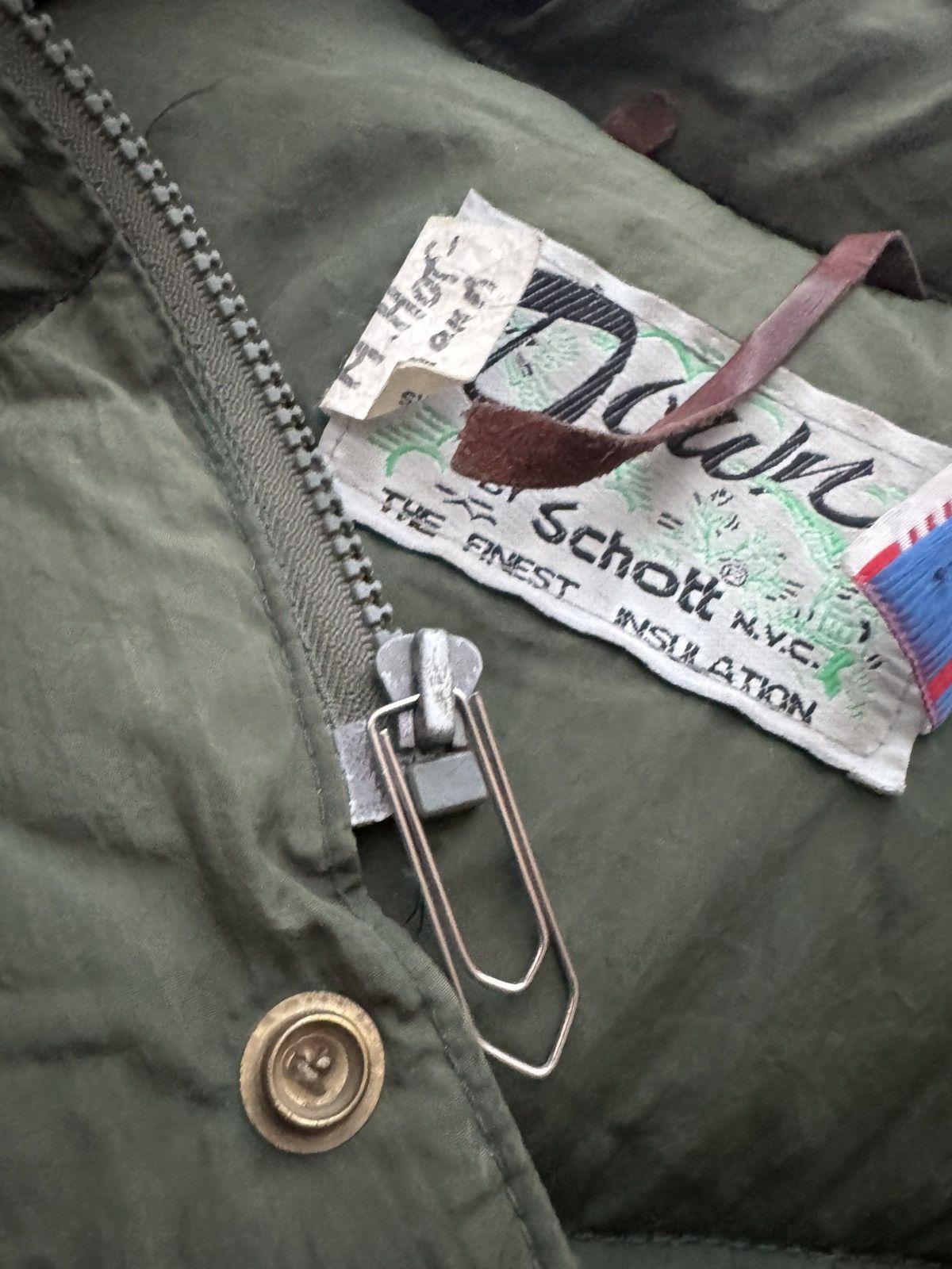 Schott Vintage SCHOTT N.Y.C Puffer Goose Down Jacket USA Size US S / EU 44-46 / 1 - 16 Thumbnail