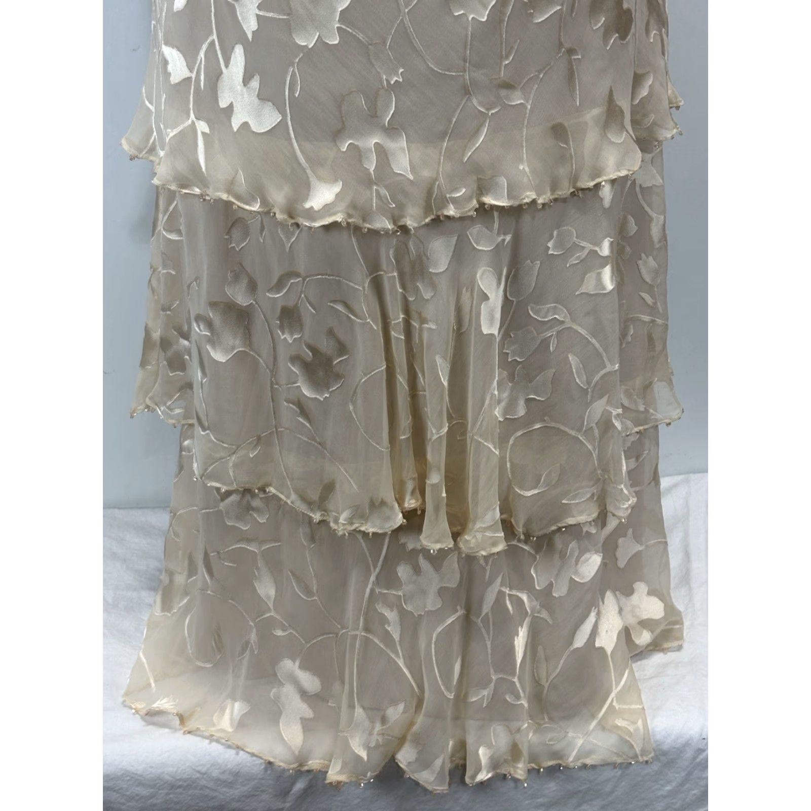Vintage VINTAGE Cameron Blake 2 Pc Dress Set Dress Ivory Silk 8 Whimsigoth Fairy Ethereal Y2K Womens Size M / US 6-8 / IT 42-44 - 7 Thumbnail
