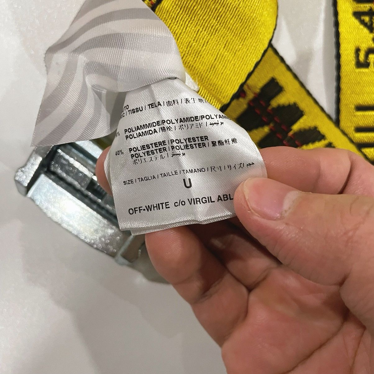 Off-White Off-White yellow industrial belt 200cm Size ONE SIZE - 5 Thumbnail