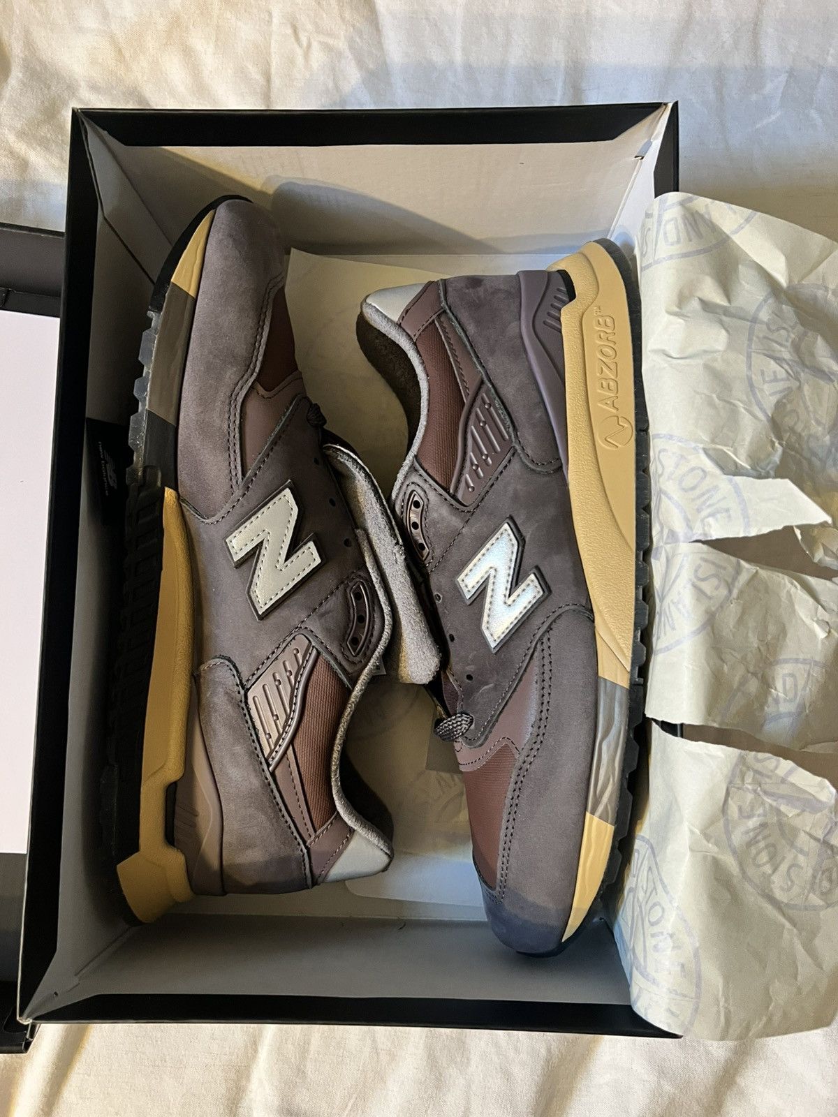 New Balance × Stone Island Stone Island x 998 Made in USA 'Raso Gommato' Size US 10.5 / EU 43-44 - 7 Thumbnail