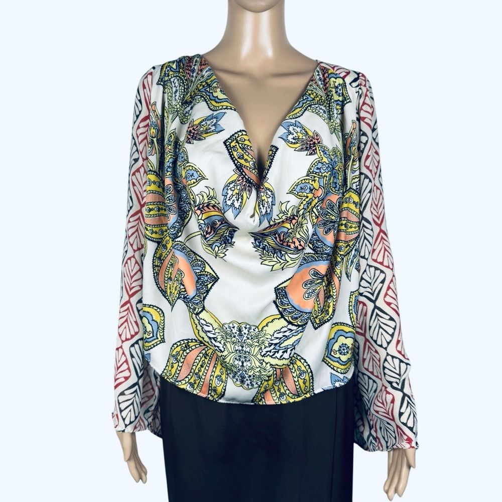 Free People Free People Aleena Printed Long Sleeve Blouse Size S Size S / US 4 / IT 40 - 3 Thumbnail