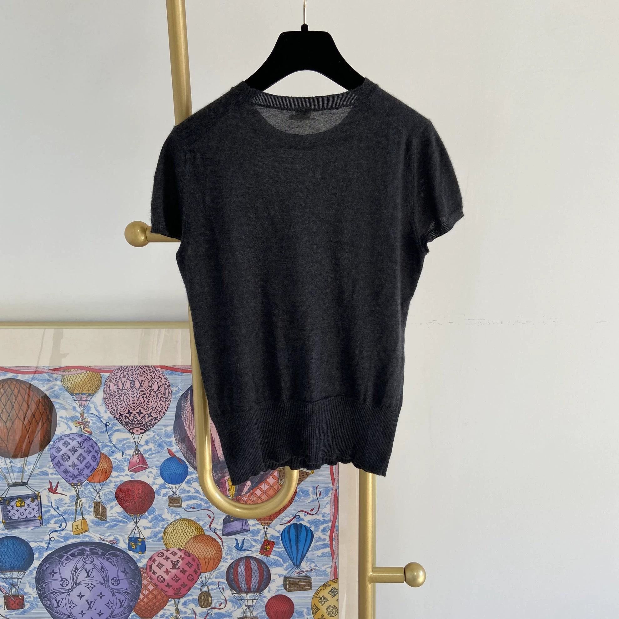 Hermes Hermes Dark Gray Knit Top Size 36 Pre-Owned Size XS / US 0-2 / IT 36-38 - 2 Thumbnail