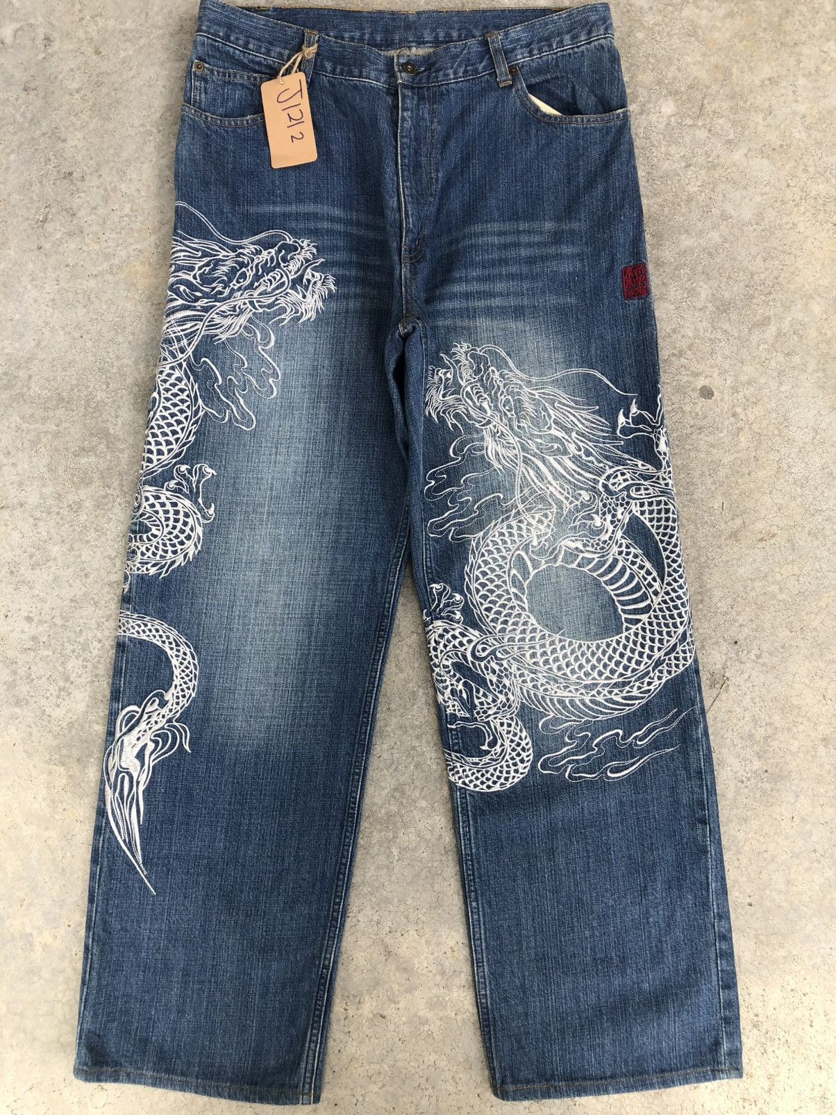 Karakuri Tamashii Karakuri Tamashii Embroidered Baggy Distressed Size US 34 / EU 50 - 1 Thumbnail