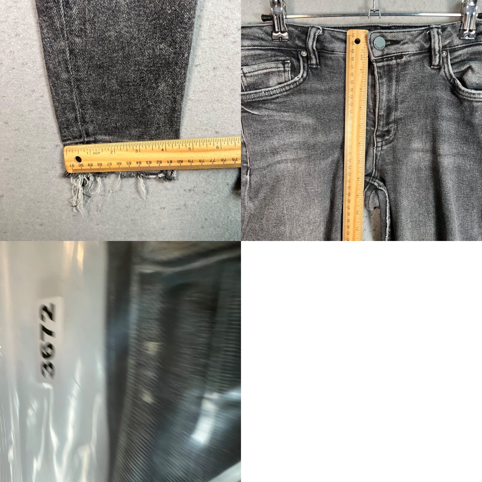 Allsaints AllSaints Womens Jeans Skinny Distressed 30 Gray Denim 5-Pocket Inseam 27 Adult Womens Size 30 Regular Slim/Mid Rise Frayed Hem Vintage No Size 30" / US 8 / IT 44 - 8 Thumbnail