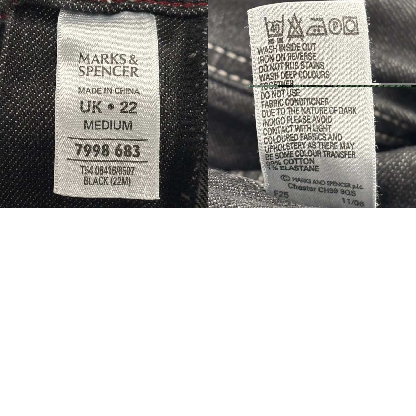 Marks & Spencer Marks & Spencer Bootcut Jeans Women UK22 L32 Black New With Tags Size 40" / US 18 - 8 Thumbnail