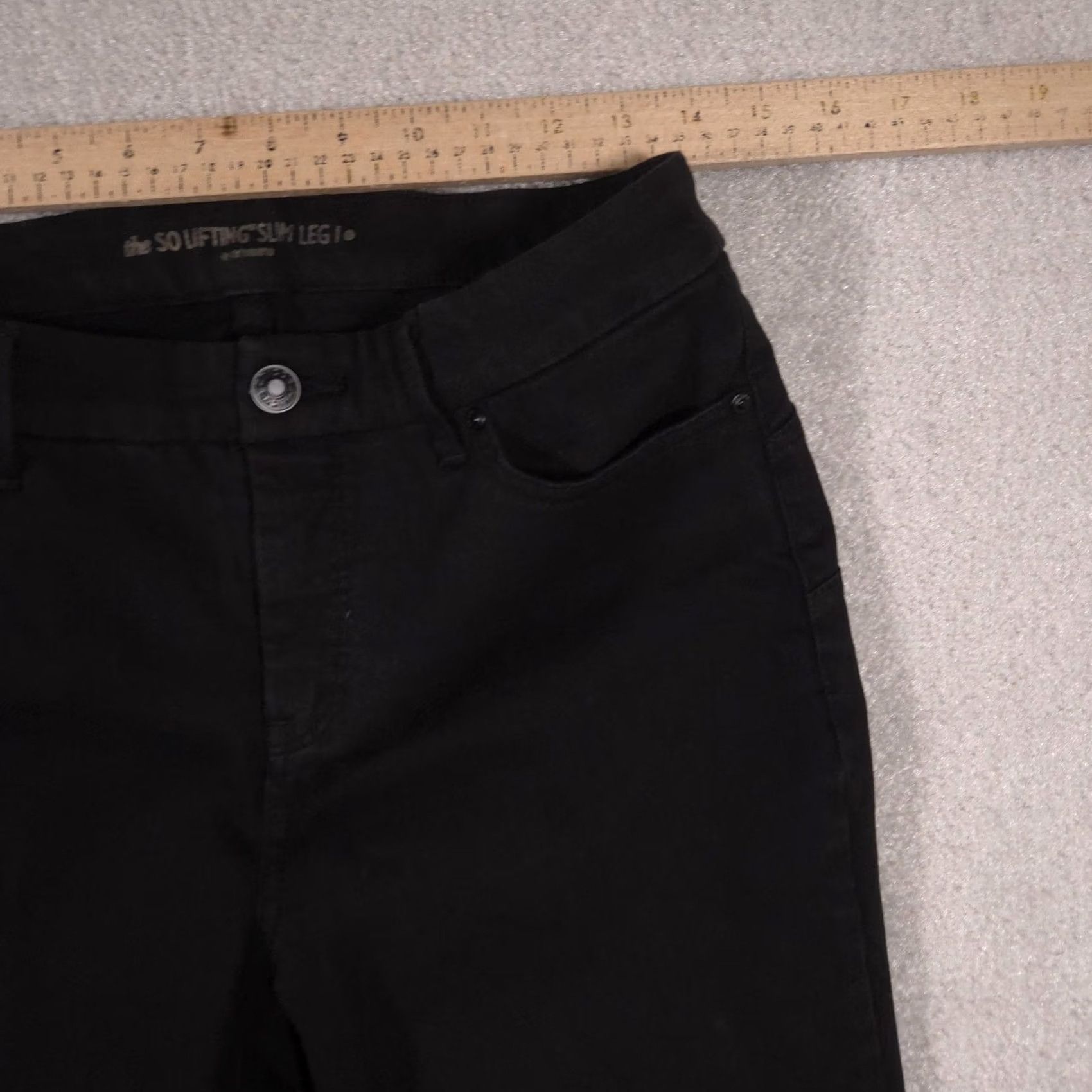 Vintage Chico's So Lifting Slim Jeans Womens 0 Short Black Dark Wash Mid Rise Stretch Jeans Size 25" / US 0 / IT 36 - 7 Thumbnail