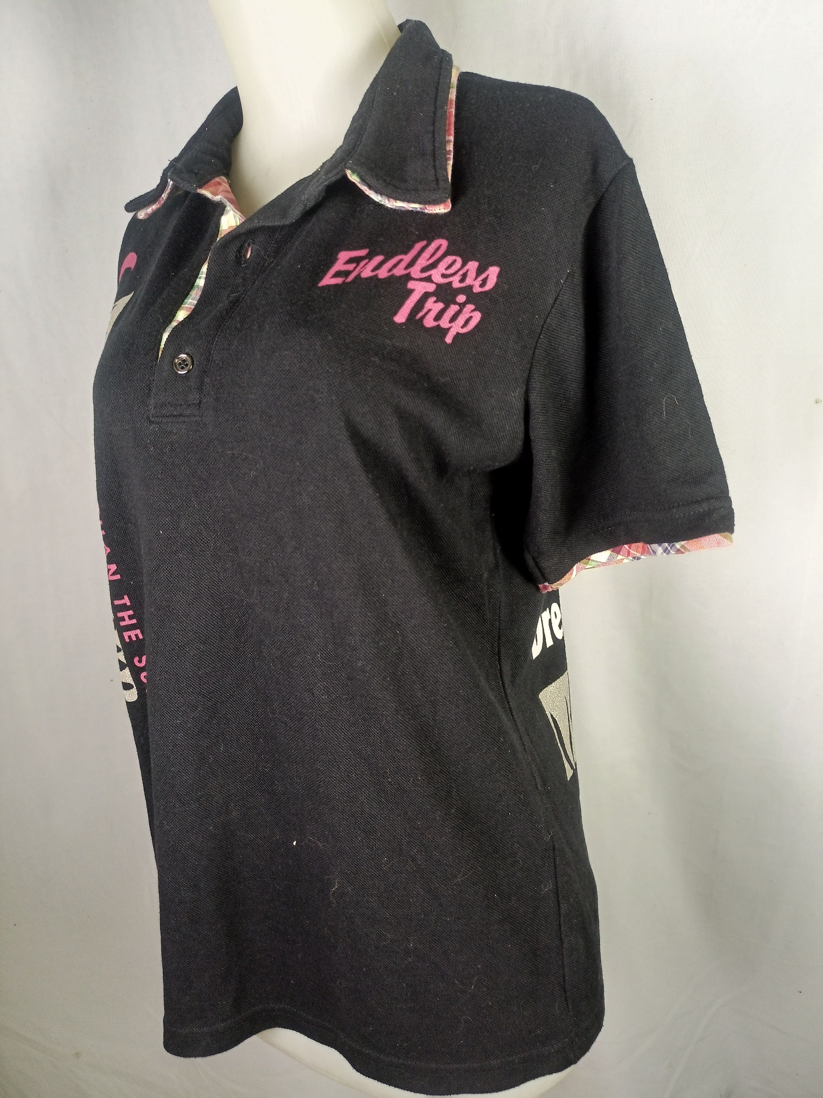 If Six Was Nine × Japanese Brand × Le Grande Bleu (L.G.B.) WE ❤️ SURF Endless Trip Polo T-shirt Double Layer POEM Print Size L / US 10 / IT 46 - 21 Thumbnail