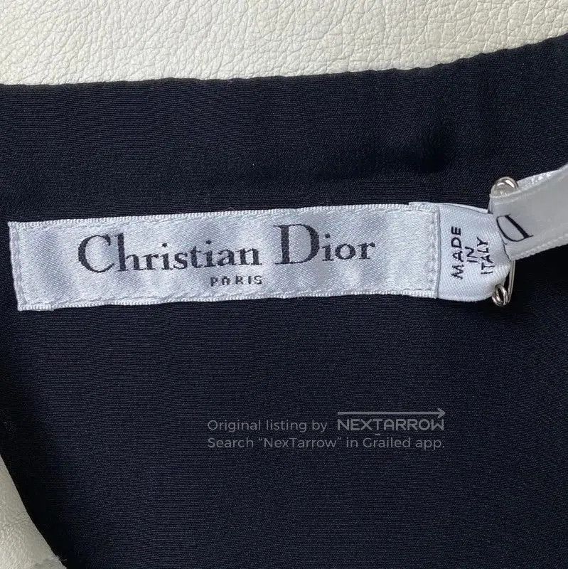 Dior Dior Cream Leather Women's Dress Size S . Size S / US 4 / IT 40 - 4 Thumbnail