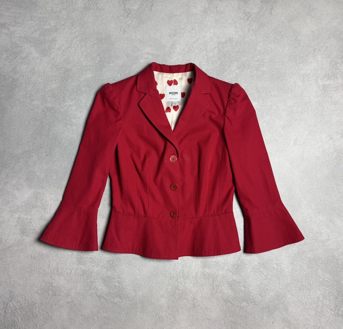 Moschino Moschino Jeans Red Cotton Blazer Jacket size US 4 UK 8 Size S / US 4 / IT 40 - 1 Thumbnail