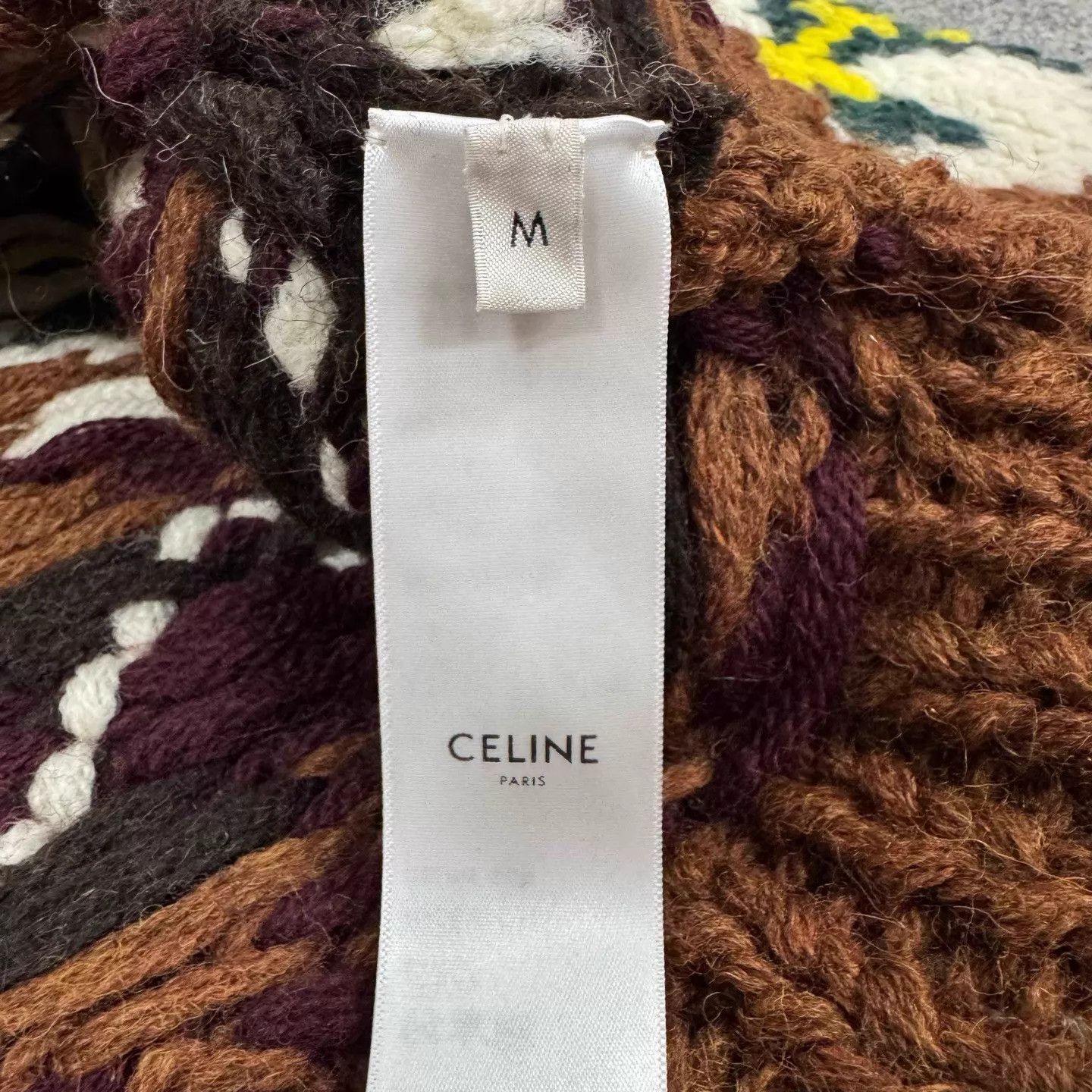 Celine Celine Fair Isle jacquard short knit sweater M 99 new Size US M / EU 48-50 / 2 - 6 Thumbnail