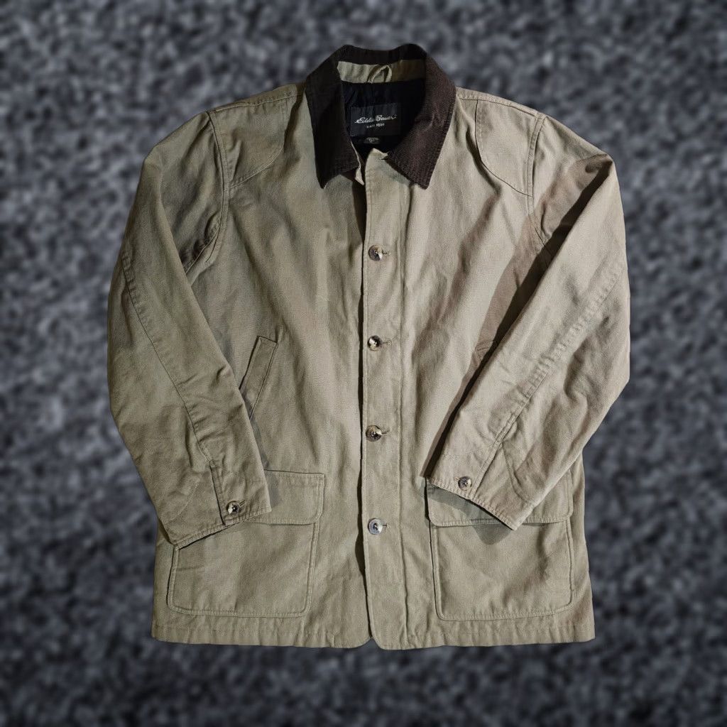 Eddie Bauer VINTAGE Eddie Bauer Classic Canvas Button Down Lined Field Chore Jacket Mens XL Tall Brown Tan Size US XL / EU 56 / 4 - 1 Thumbnail