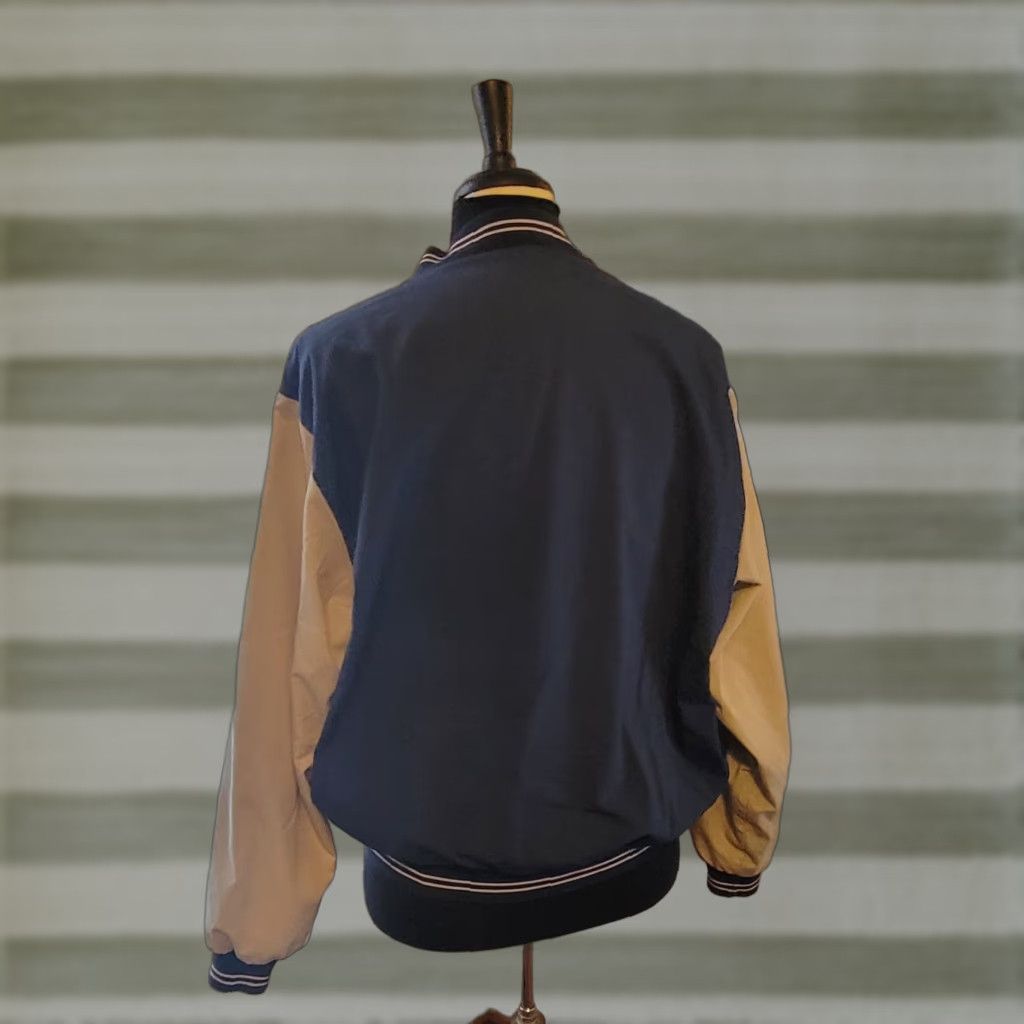 Vintage VINTAGE King Louie Baseball Style Jacket Mens L Navy Cotton Blend Windbreaker Baseball Size US L / EU 52-54 / 3 - 1 Thumbnail