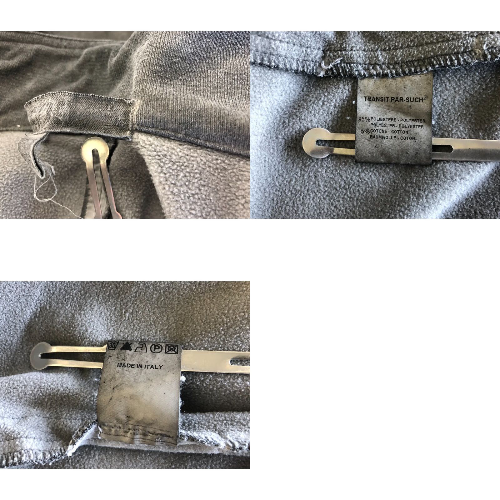 Vintage TR-900 Transit Par Such Full Zip Asymmetric Trench Coat Polyester Gray Women Size ONE SIZE - 9 Thumbnail