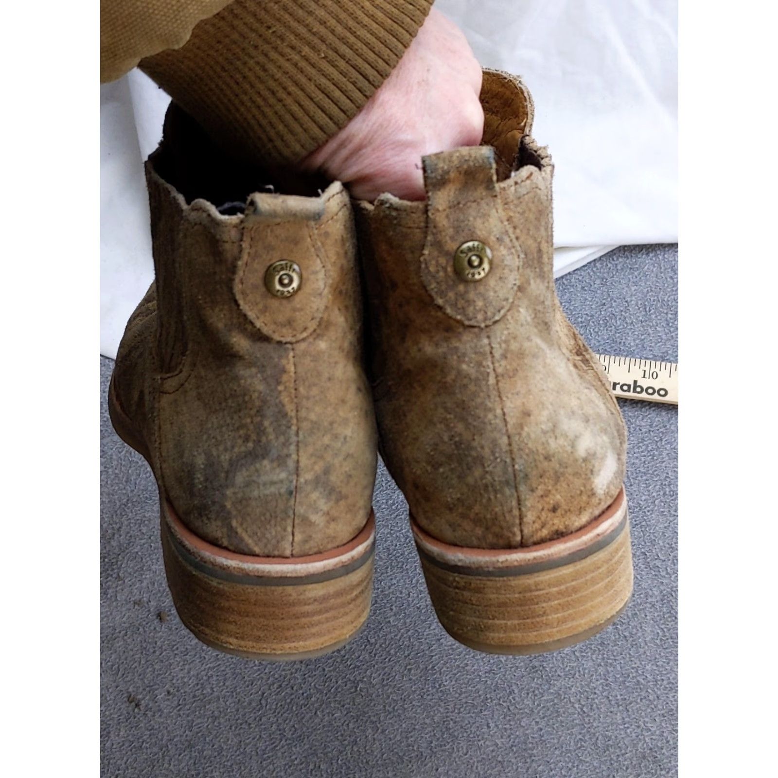 Vintage Sofft Boots Womens Chelsea Ankle Waterproof Leather Brown Animal Print 10M Shoes (Casual) Mens? Girls? Wait. Size US 10 / IT 40 - 6 Thumbnail