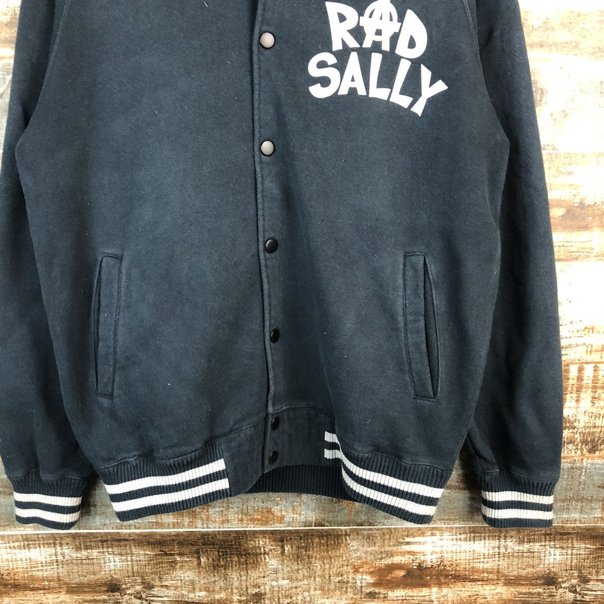 Japanese Brand DL Rad Sally skull Bombers varsity sweater Jacket #A2451 Size US M / EU 48-50 / 2 - 7 Thumbnail