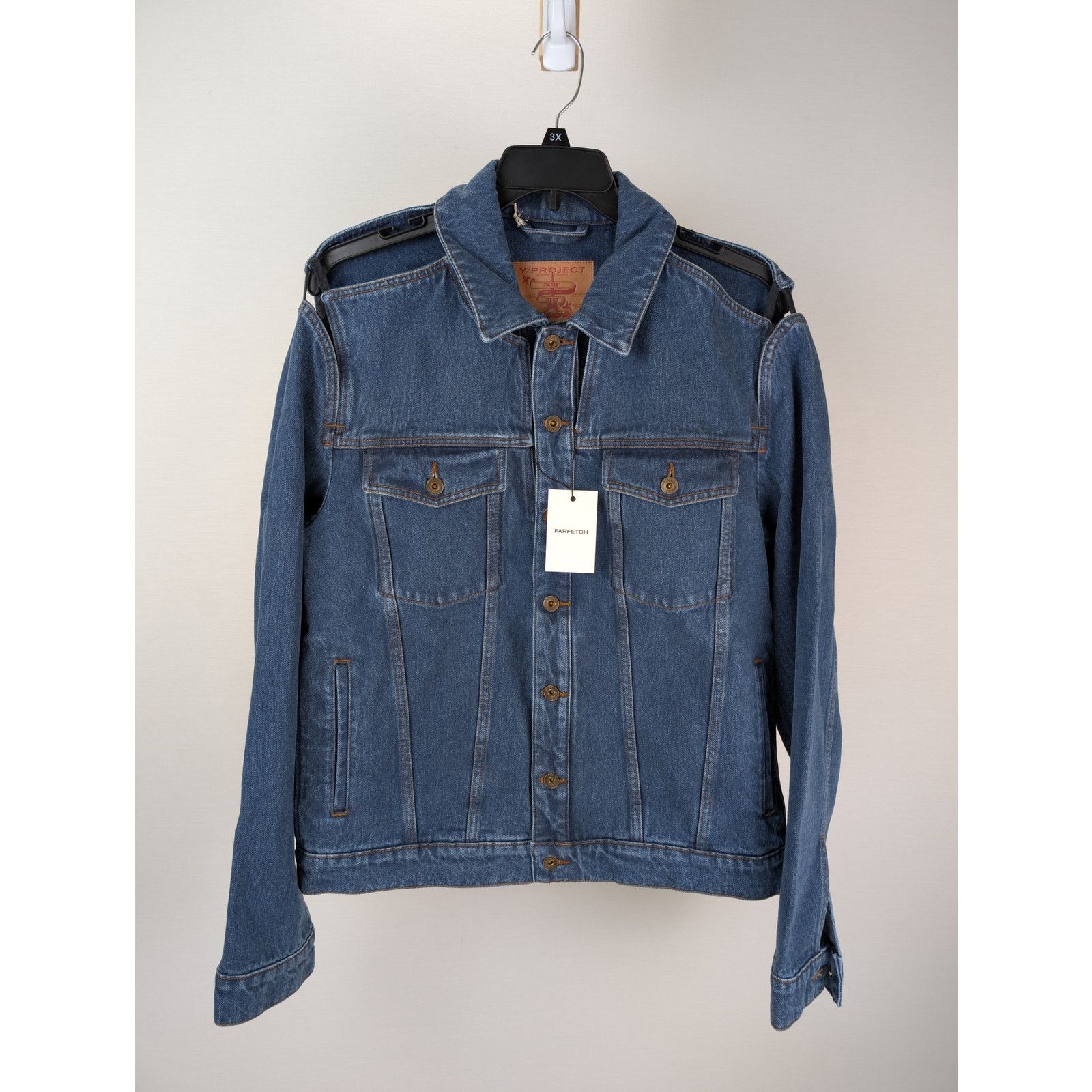 Y/Project o1rshd1 Classic Peep Denim Jacket in Navy Size US L / EU 52-54 / 3 - 2 Thumbnail