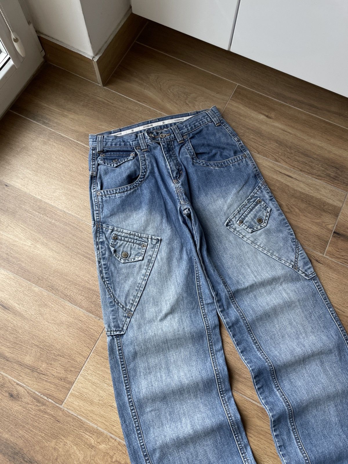 Japanese Brand Vintage Jeans Faded Avant Garde Y2K Washed Cargo Japanese Size US 30 / EU 46 - 7 Thumbnail