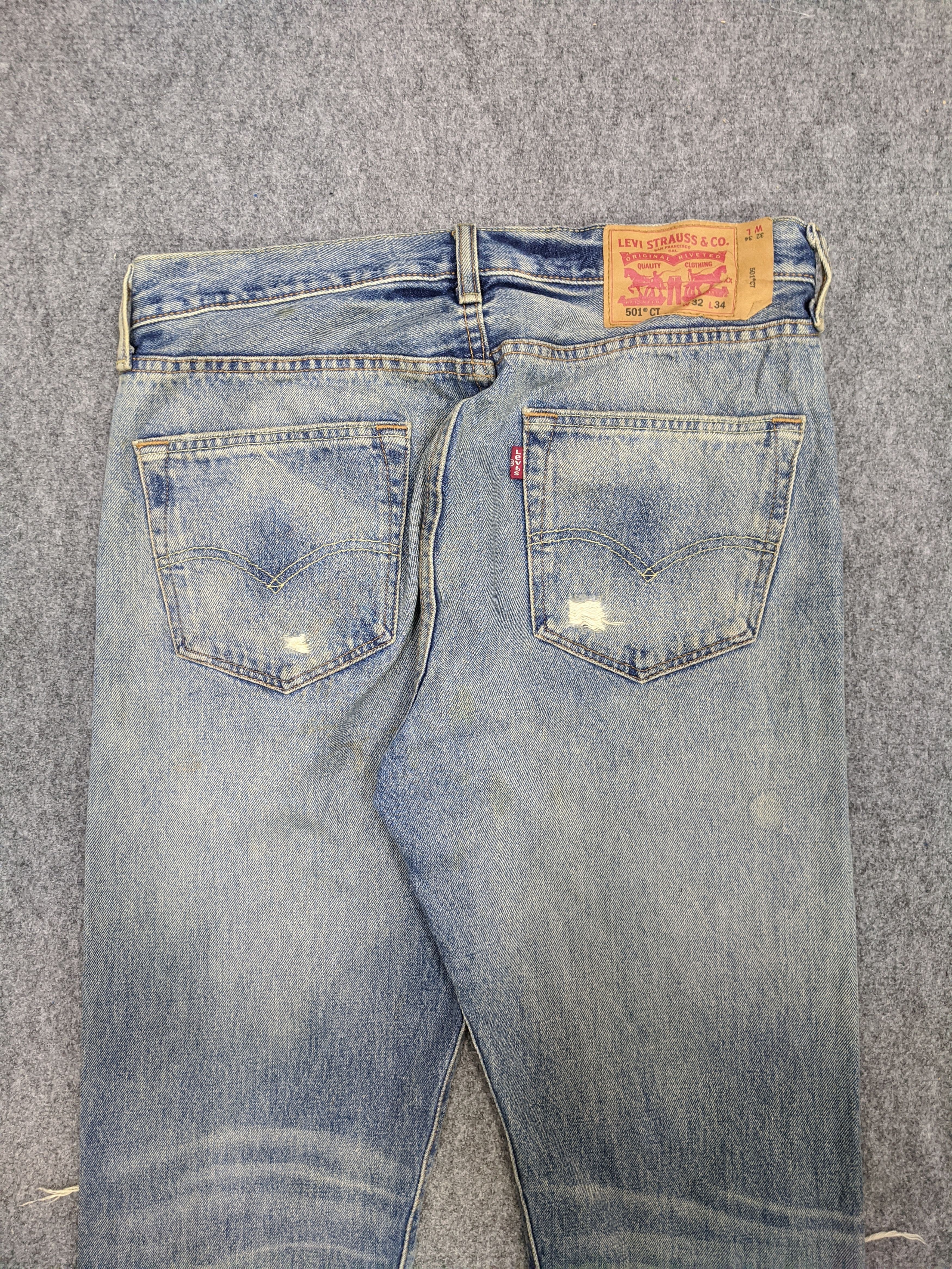 Levi's × Vintage Vintage Distressed Levis 501 Faded Blue Jeans 33x33 Size US 33 - 4 Thumbnail