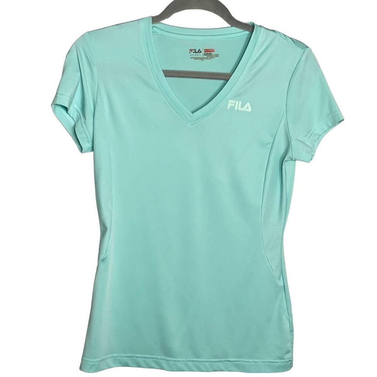 Fila Fila Sport Aqua V-Neck Tee Athletic XS T-Shirt Athleisure Y2 Size XS / US 0-2 / IT 36-38 - 1 Thumbnail