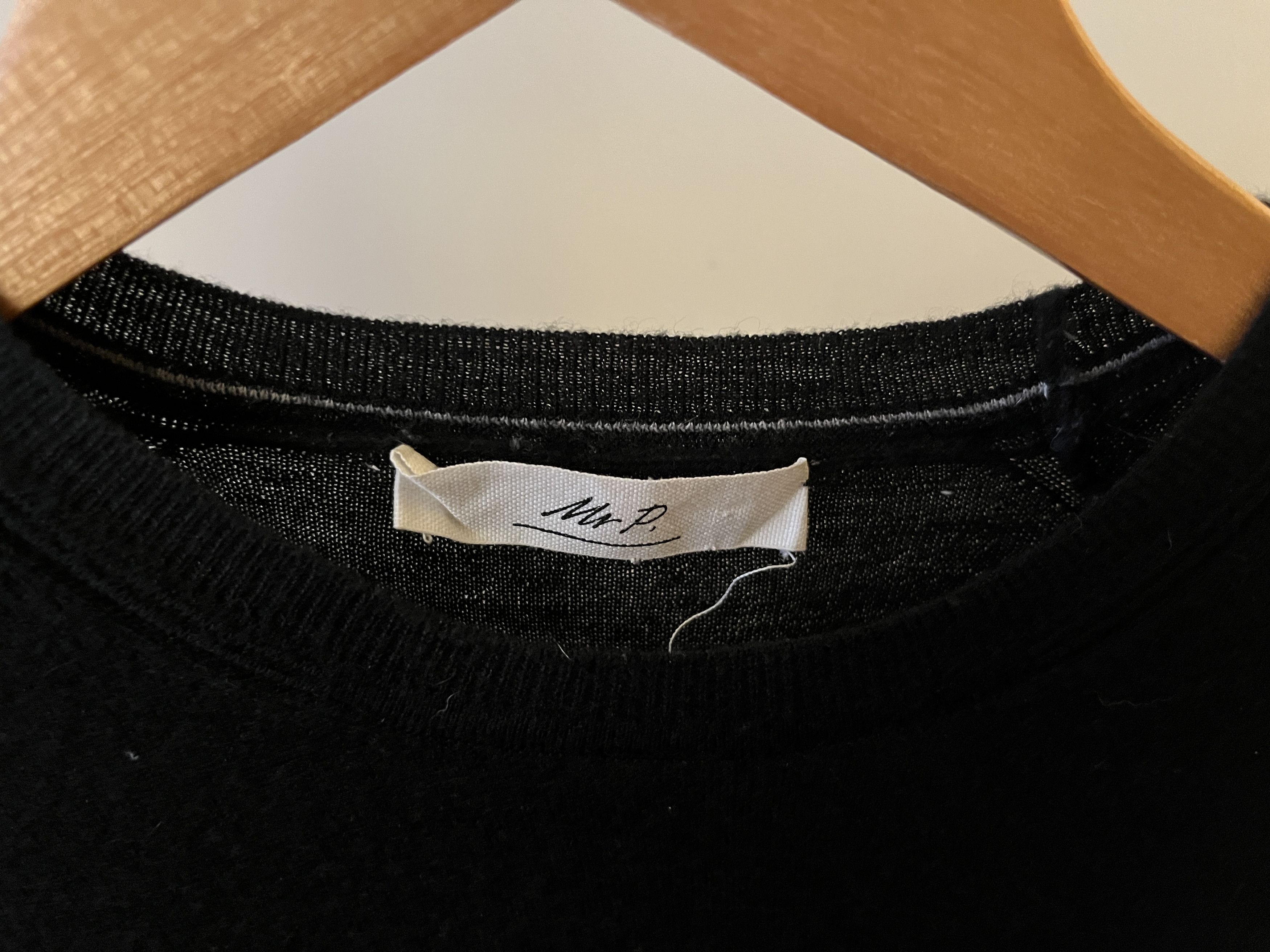 Mr P. Mr. P. cashmere black crewneck sweater, XS Size US XS / EU 42 / 0 - 2 Thumbnail