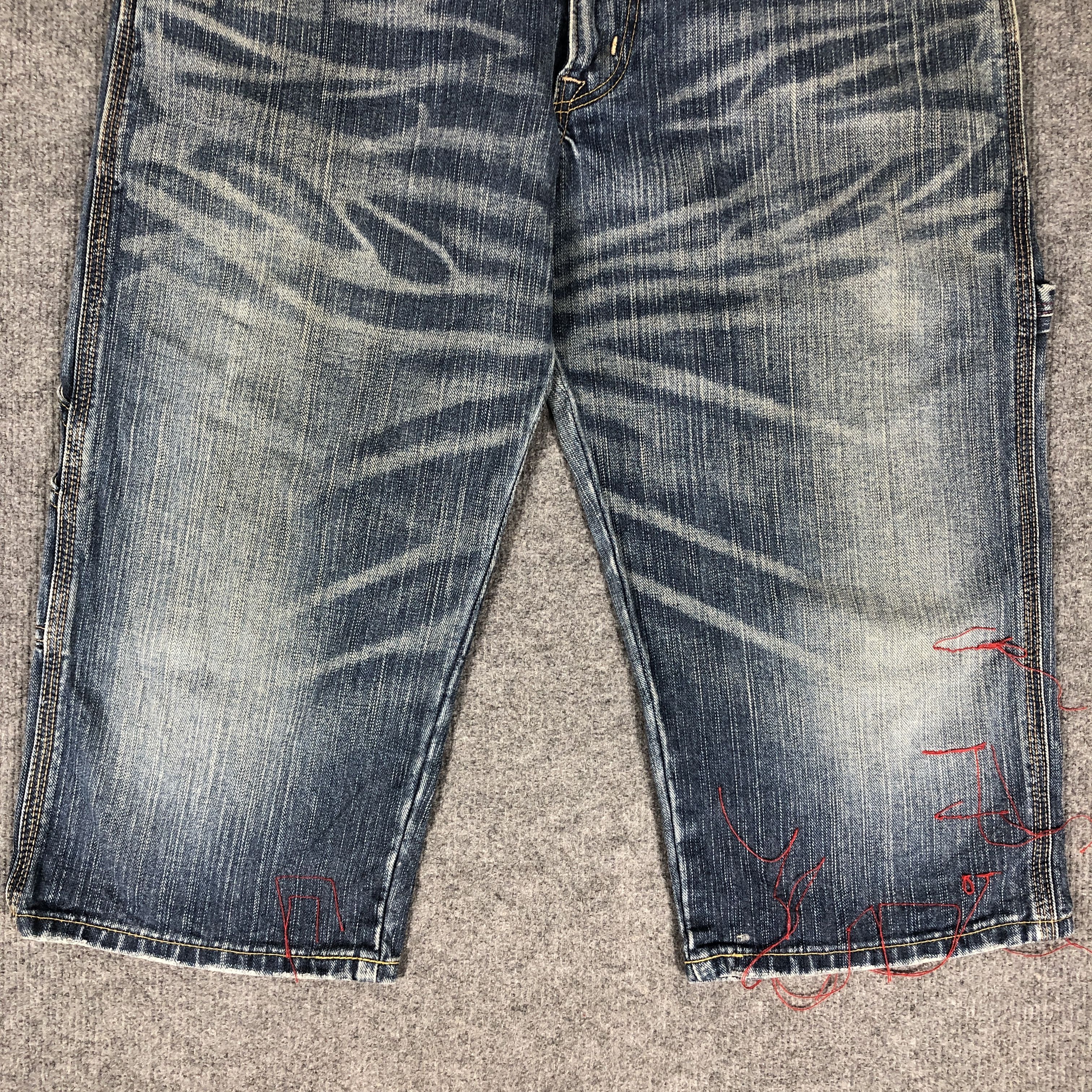 Edwin × Vintage Vintage Edwin 503 Blue Trip Short Jeans L1199 Size US 34 / EU 50 - 3 Thumbnail