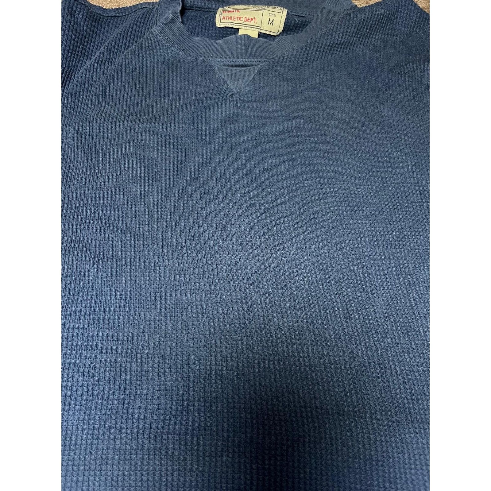 Other 🏈 Vintage “Athletic Dept.” Thermal Shirt – Blue Size M Size US M / EU 48-50 / 2 - 3 Thumbnail