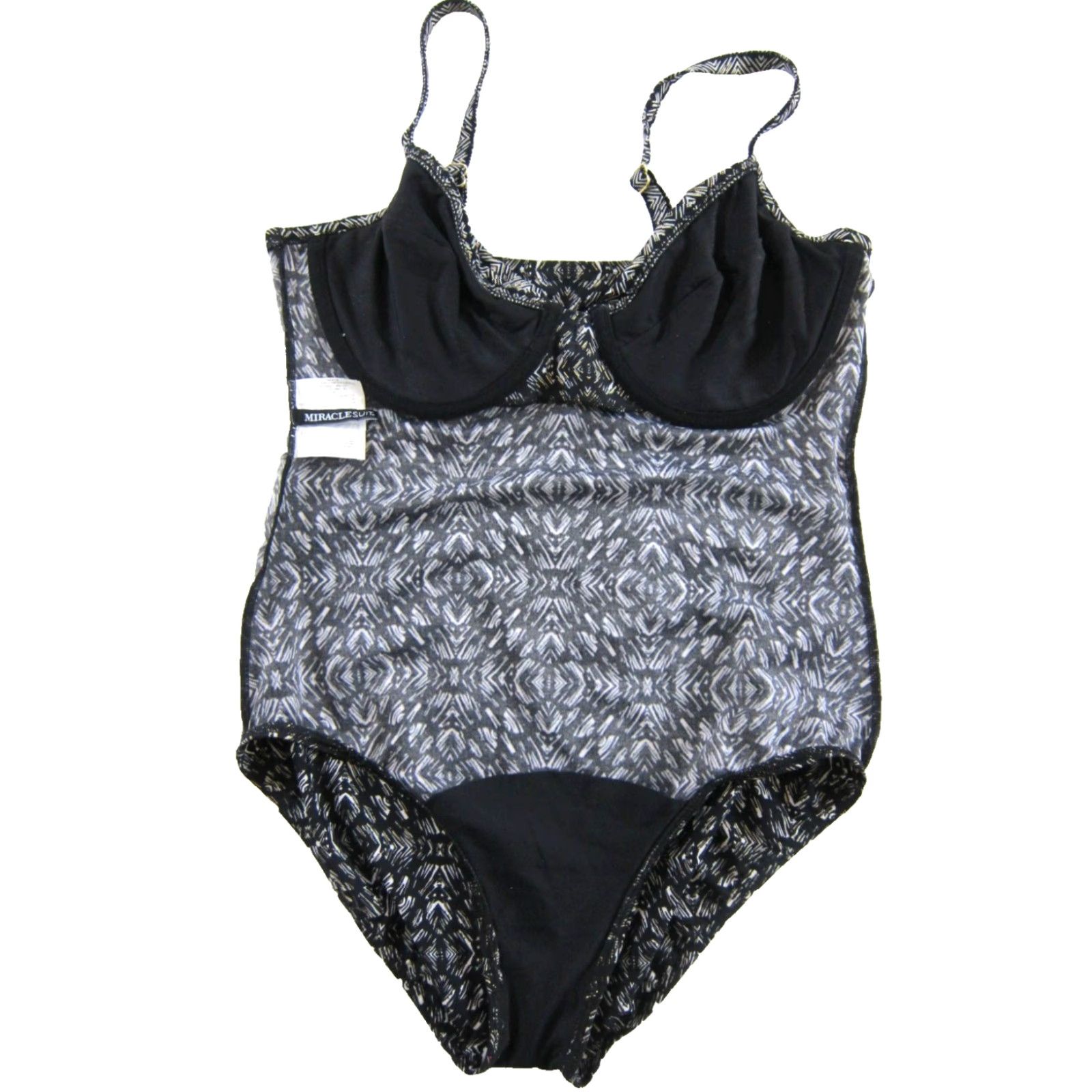 Vintage VINTAGE Miraclesuit Black Gold Slimming Underwire One Piece Swimsuit Women 14 Size ONE SIZE - 4 Thumbnail