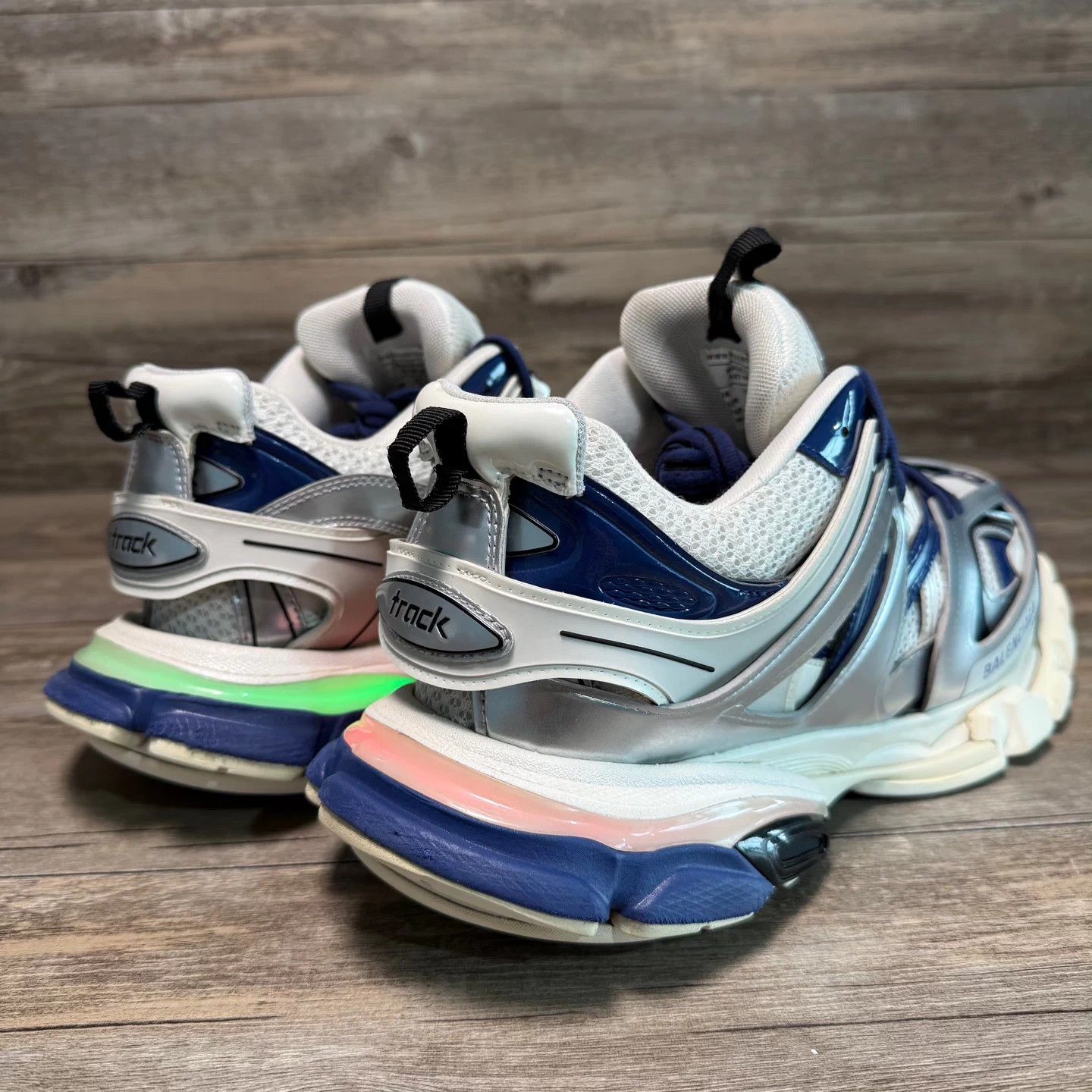 Balenciaga Balenciaga Track White Blue LED 44 97 New Size US 11 / EU 44 - 4 Thumbnail