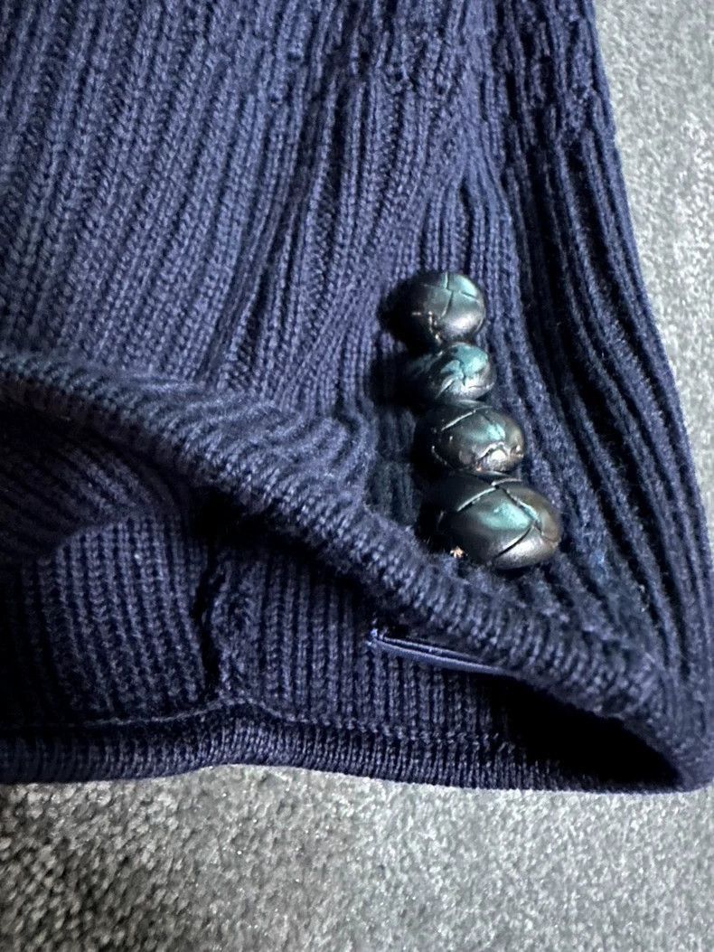 Thom Browne Thom Browne men's dark blue knit jacket-2507 Size US S / EU 44-46 / 1 - 4 Thumbnail