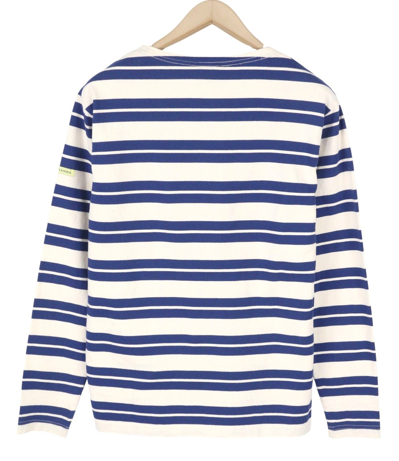 Scotch & Soda M White Striped Cotton LS T-Shirt 88576 Size US M / EU 48-50 / 2 - 2 Thumbnail
