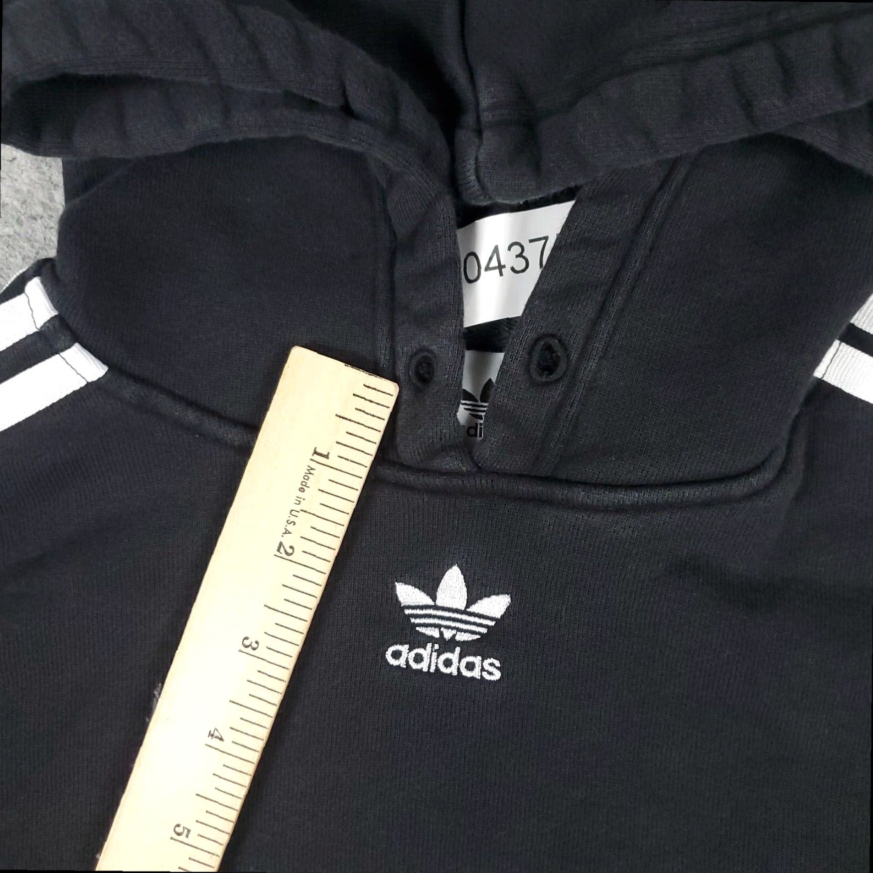 Adidas Womens Adidas Small Black Crop Top Pullover Hoodie Sweatshirt Size S / US 4 / IT 40 - 4 Thumbnail