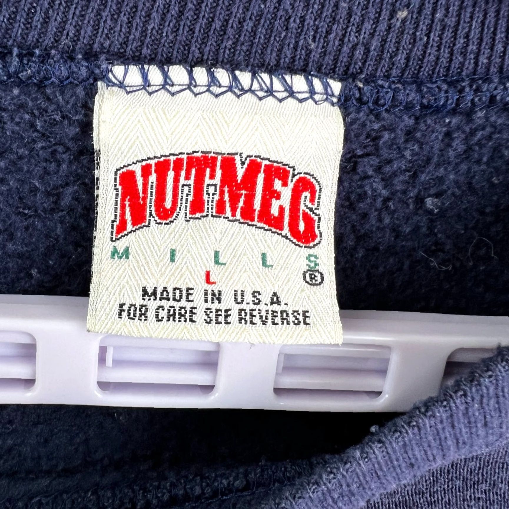 Nutmeg VINTAGE Nutmeg Angler Classic Collection Sweatshirt Pullover Mens Large Blue Animal Print 90s Embroidered All Seasons Size US L / EU 52-54 / 3 - 4 Thumbnail