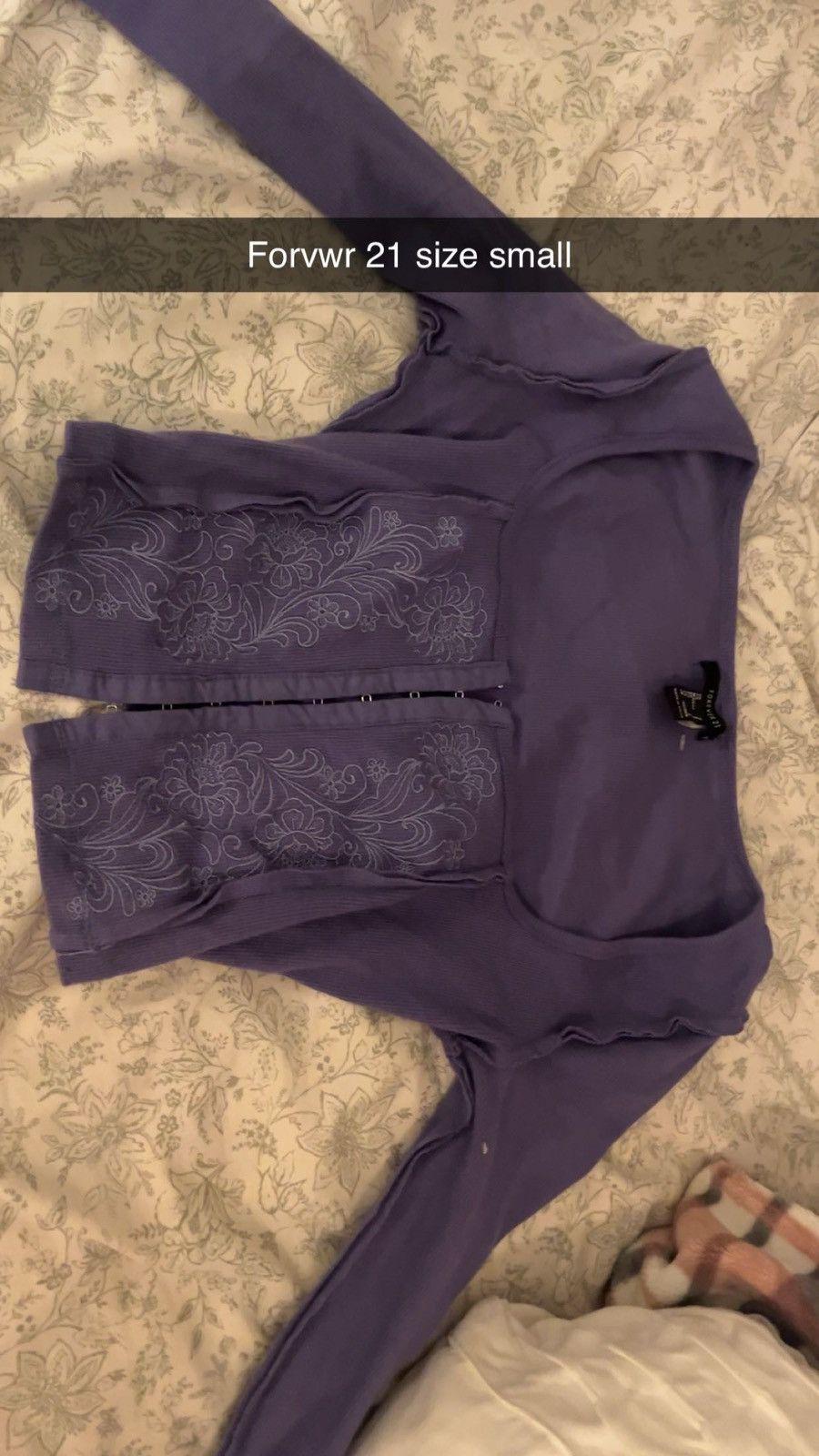 Forever 21 Purple lace corset top Size S / US 4 / IT 40 - 1 Preview