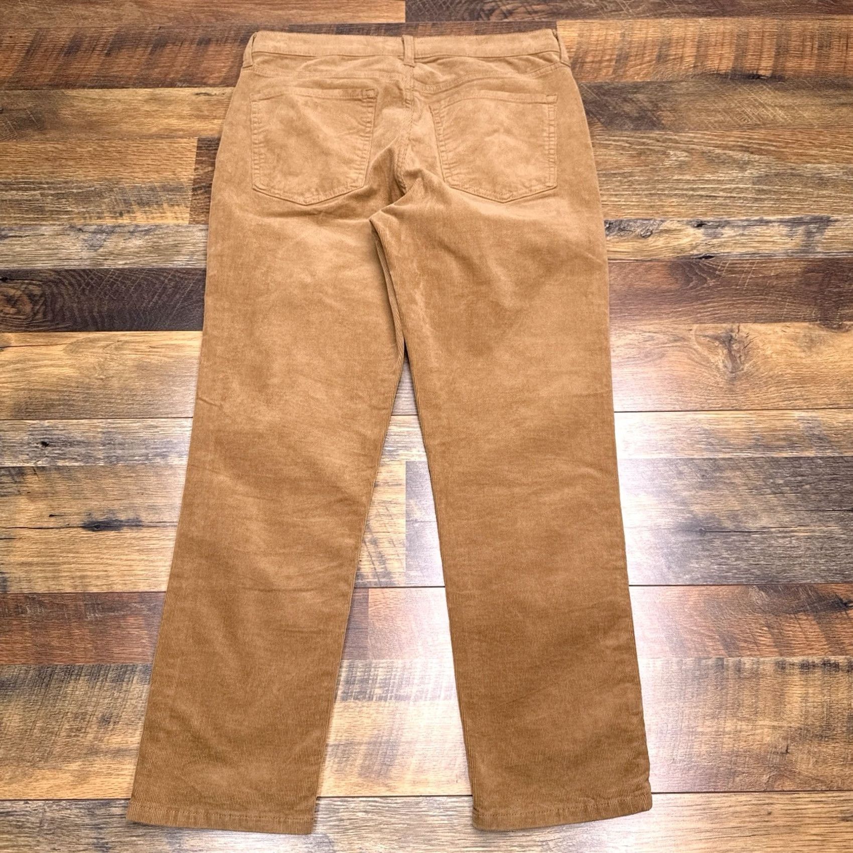 Banana Republic Banana Republic High Rise Slim Corduroy Pants Womens 30 Tan Slimming Cotton Elastane 25.5in Inseam Tapered City Travel Casual - Logo Front Flat Front Size 30" / US 8 / IT 44 - 3 Thumbnail