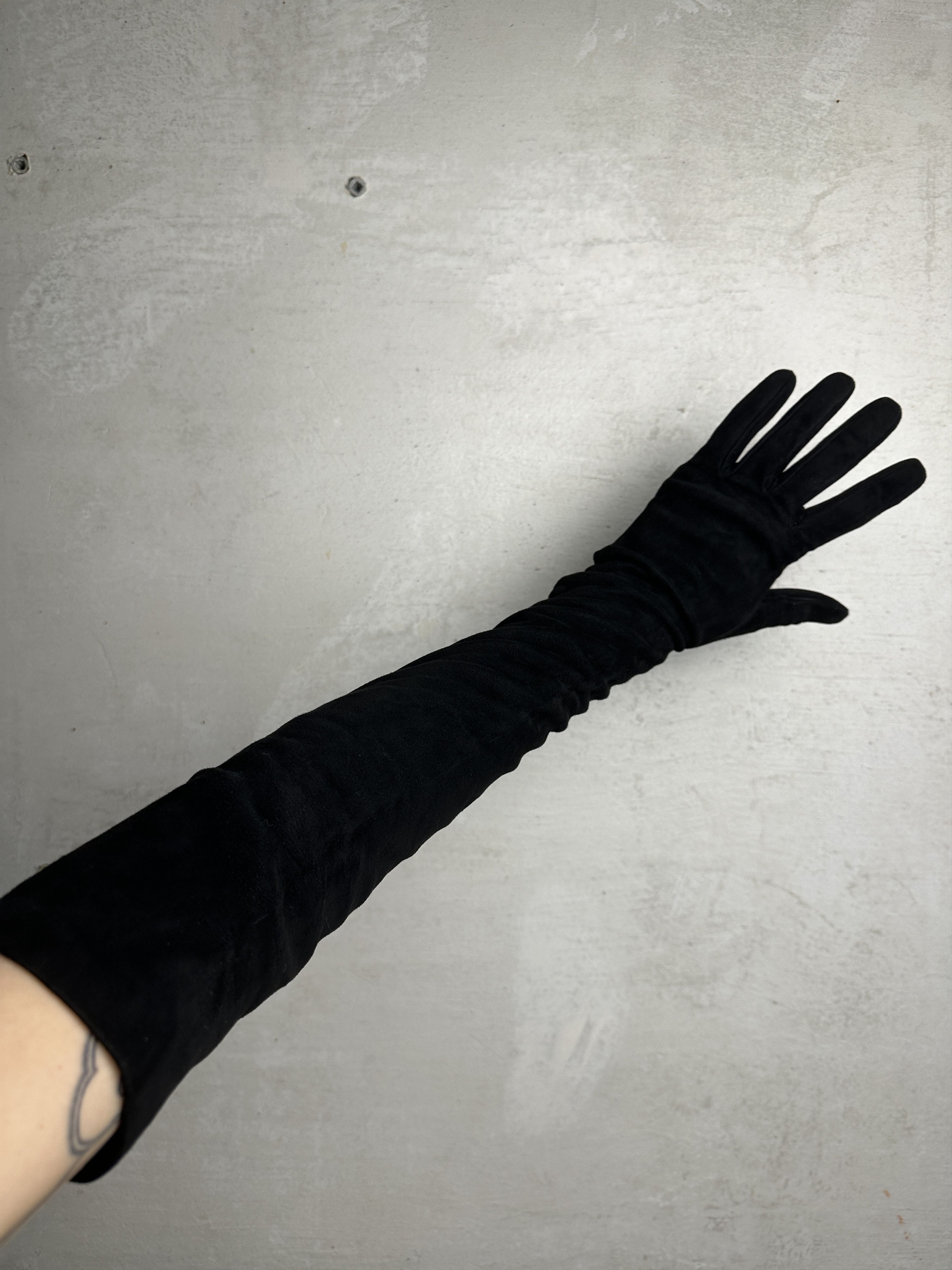 Prada Prada Suede Long Gloves Size ONE SIZE - 12 Thumbnail