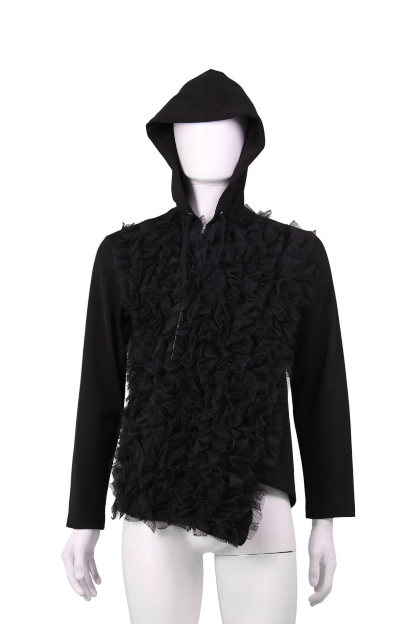 F/W 2022 Black Hoodie with Tulle