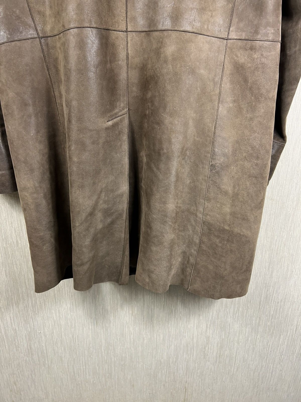 Kenzo Vintage Kenzo leather long coat distressed jacket Size US XL / EU 56 / 4 - 15 Thumbnail