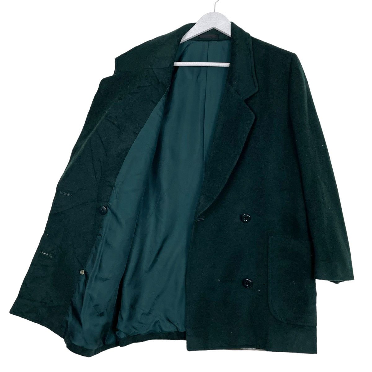 Burberry Prorsum × Vintage 💥VINTAGE BURBERRYS EMERALD GREEN WOOL JACKET COAT Size US M / EU 48-50 / 2 - 6 Thumbnail