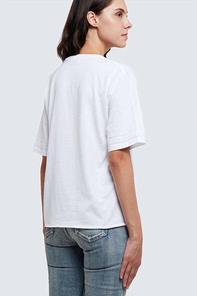 Saint Laurent Paris o1s1wg110625 460876 Rive Gauche T-Shirt in White Size US XS / EU 42 / 0 - 4 Thumbnail