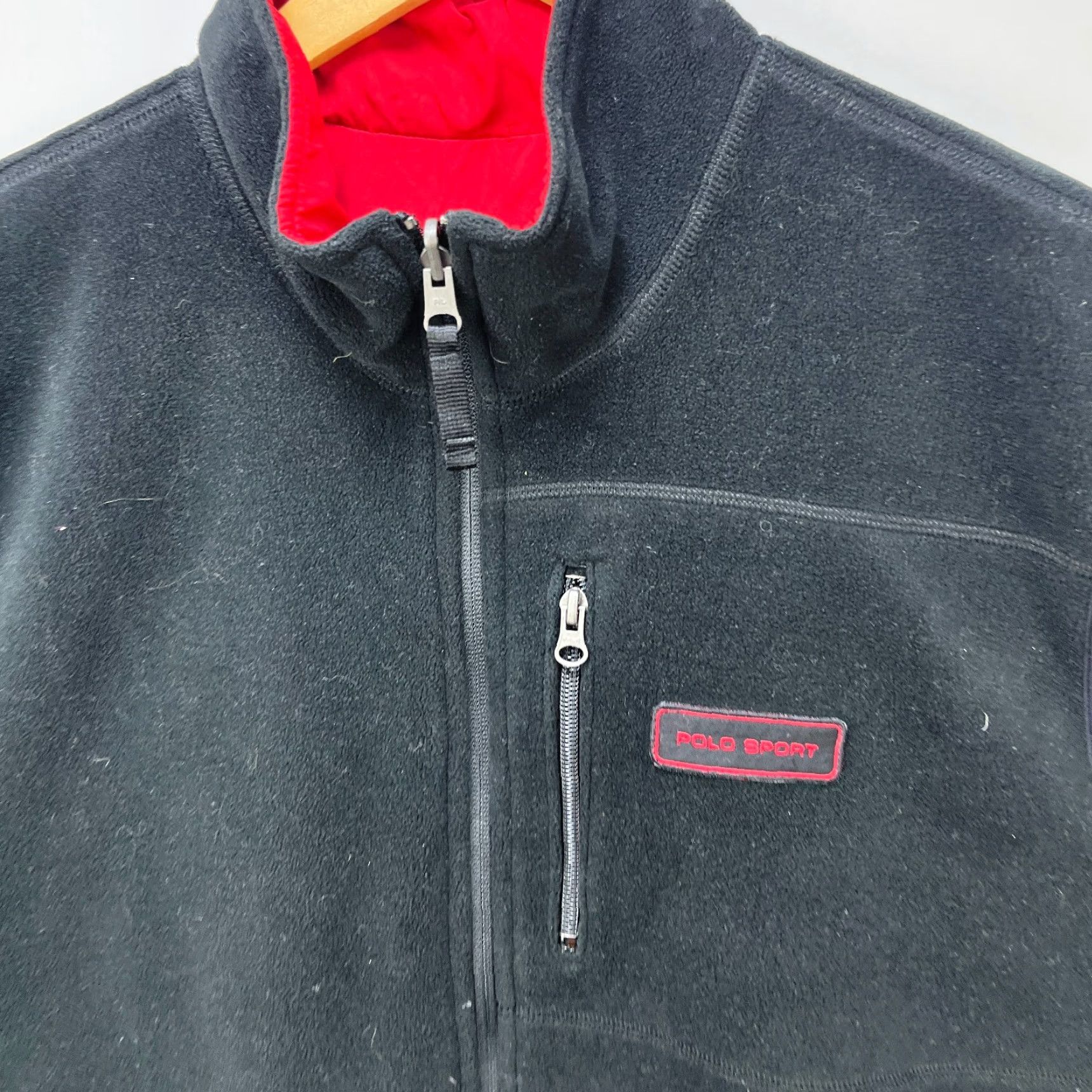 Ralph Lauren VINTAGE Ralph Lauren Polo Sport Vest Fleece Reversible Windbreaker XL Red Mens Size US XL / EU 56 / 4 - 2 Thumbnail