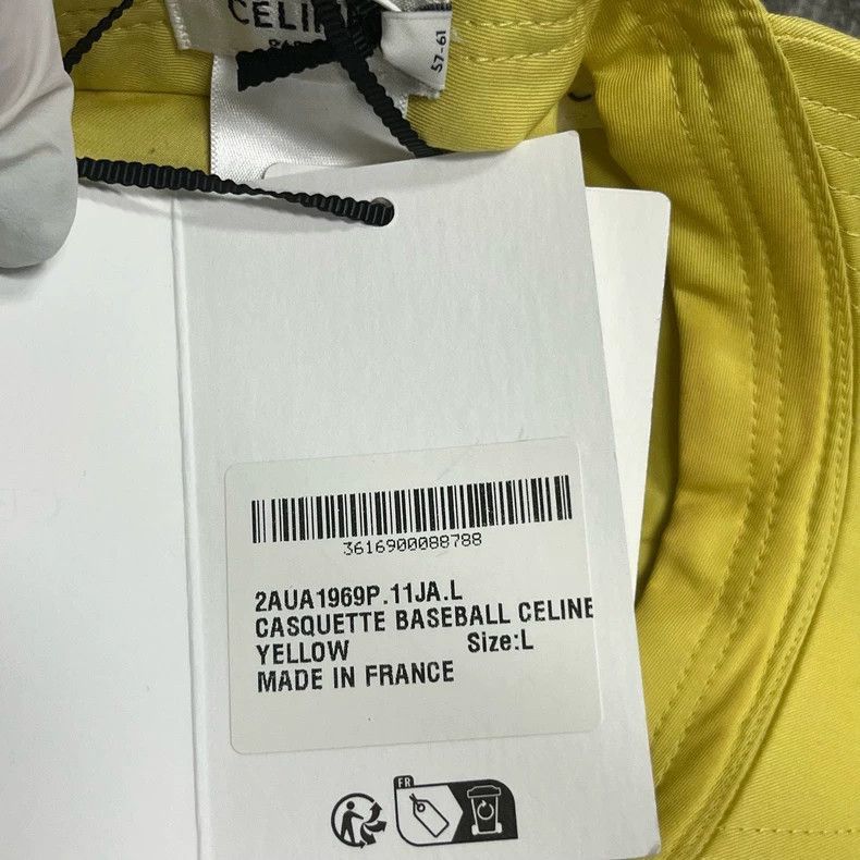 Celine Celine Yellow Embroidered Cap Brand New Size ONE SIZE - 6 Thumbnail