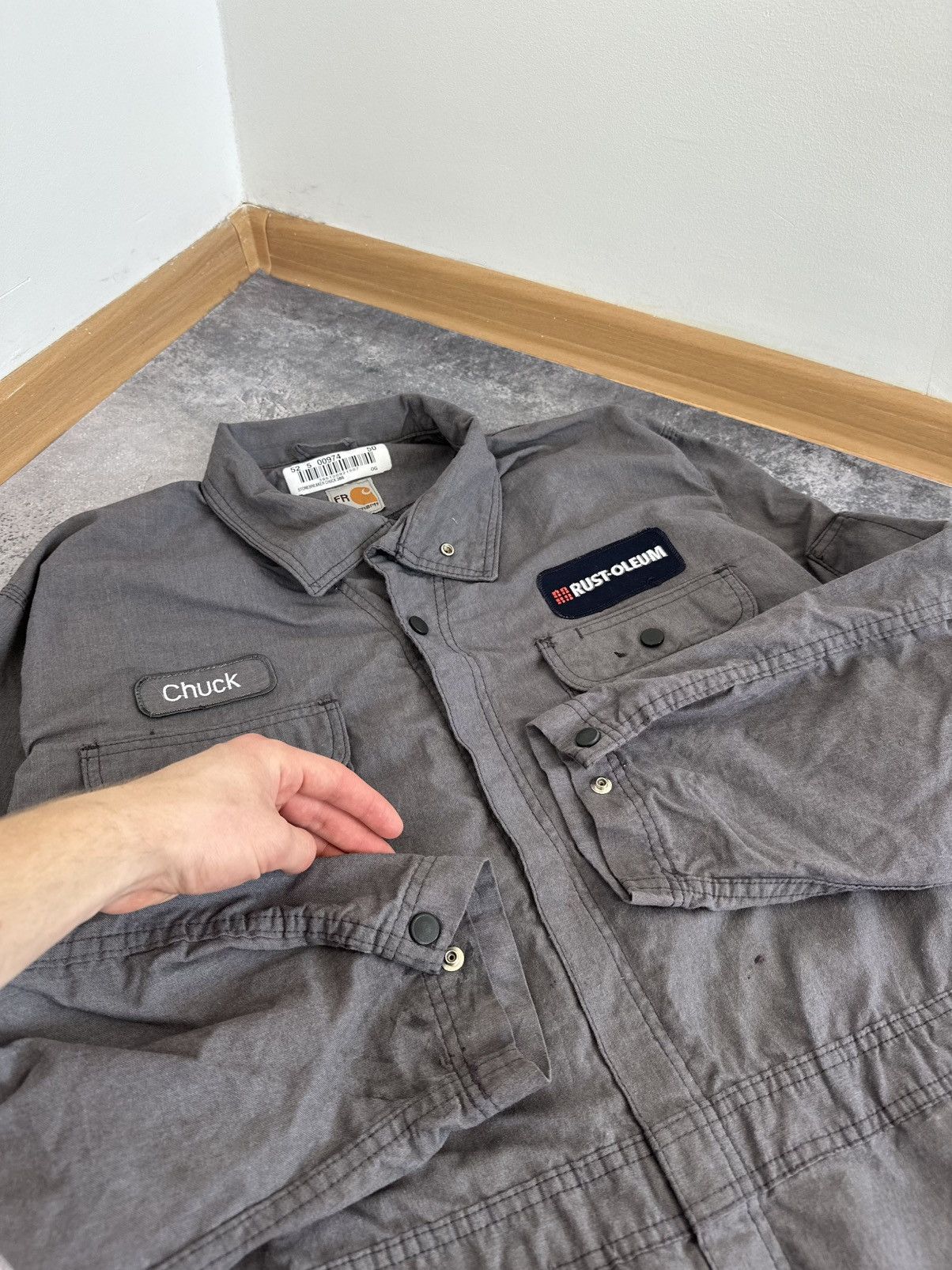 Carhartt Vintage Carhartt USA Flame Resistant Utility Work Overall Size US 36 / EU 52 - 6 Thumbnail