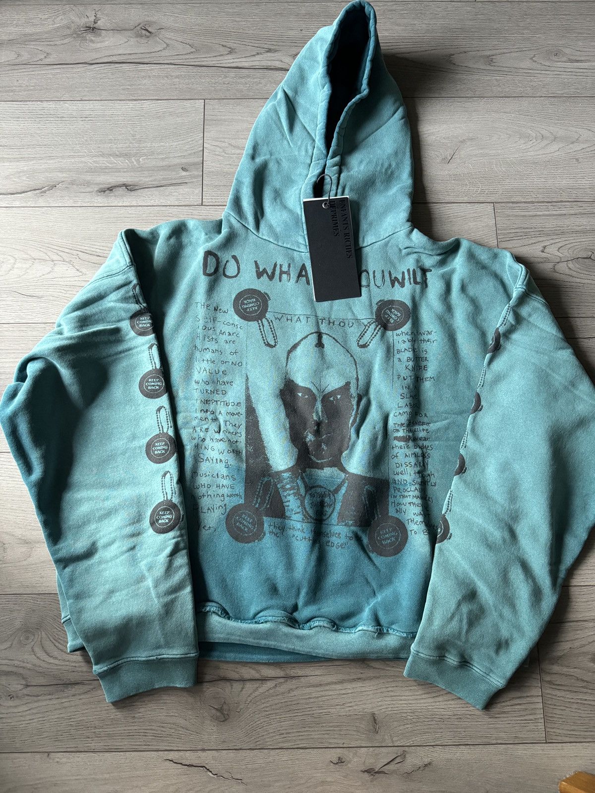 Enfants Riches Deprimes Enfants Riches Deprimes Do What Thou Wilt Hoodie Blue Green Size US XL / EU 56 / 4 - 3 Thumbnail