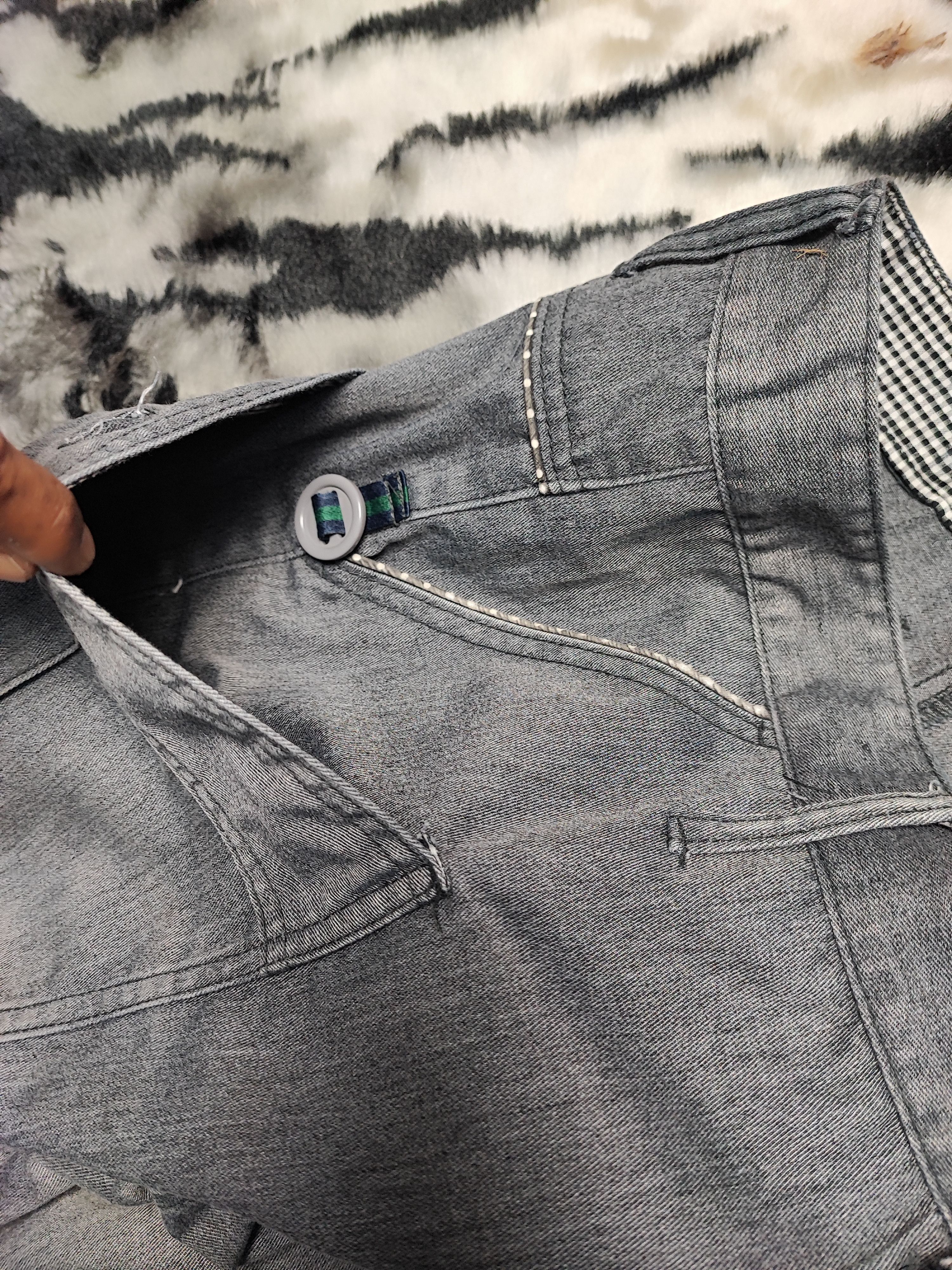 If Six Was Nine DOMINATE HANDCRAFTED BIKER JEANS STYLE Size US 35 - 7 Thumbnail