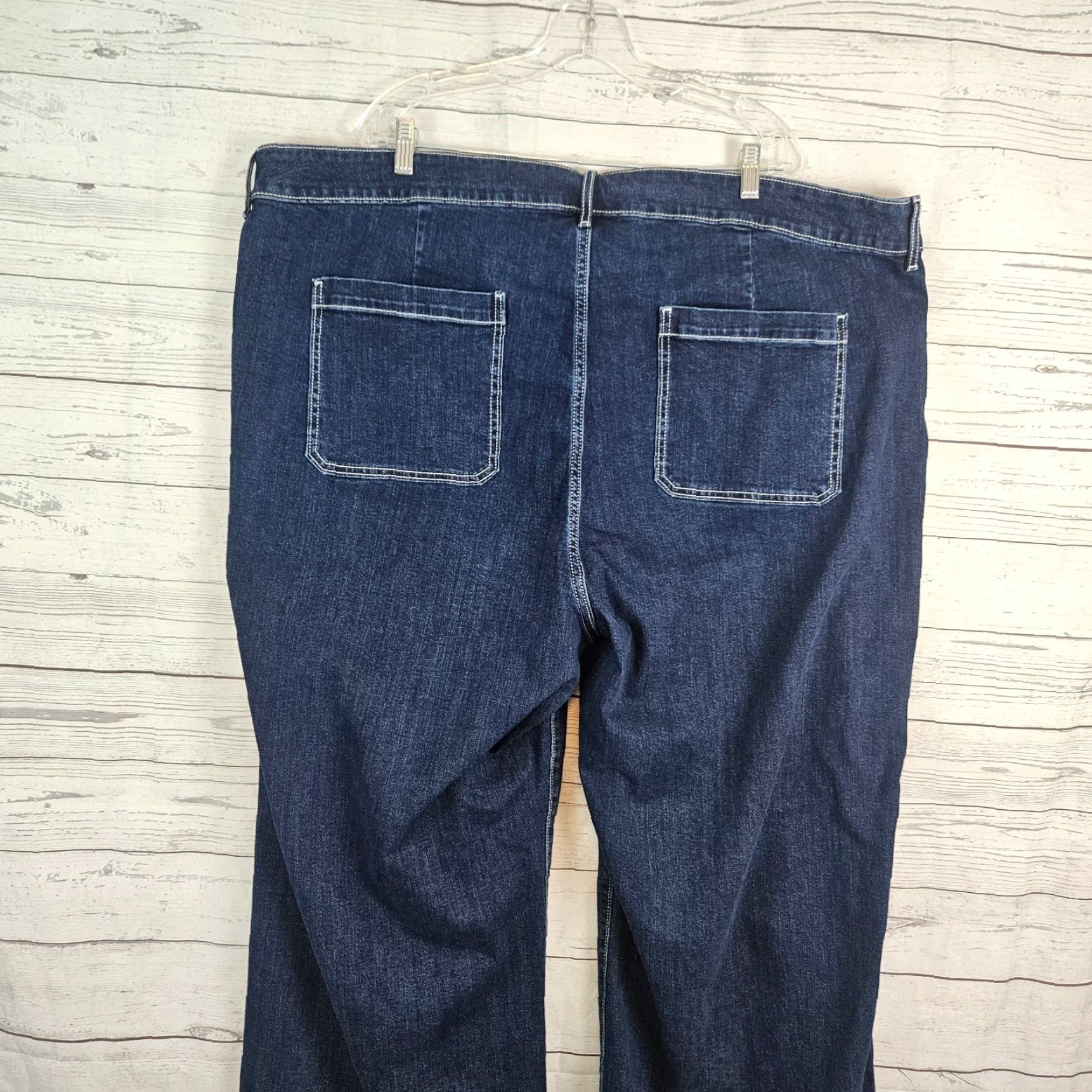 Old Navy Old Navy Womens Sky Hi Wide Leg Jeans Sz 26 Blue Dark Wash Size 26" / US 2 / IT 38 - 4 Thumbnail