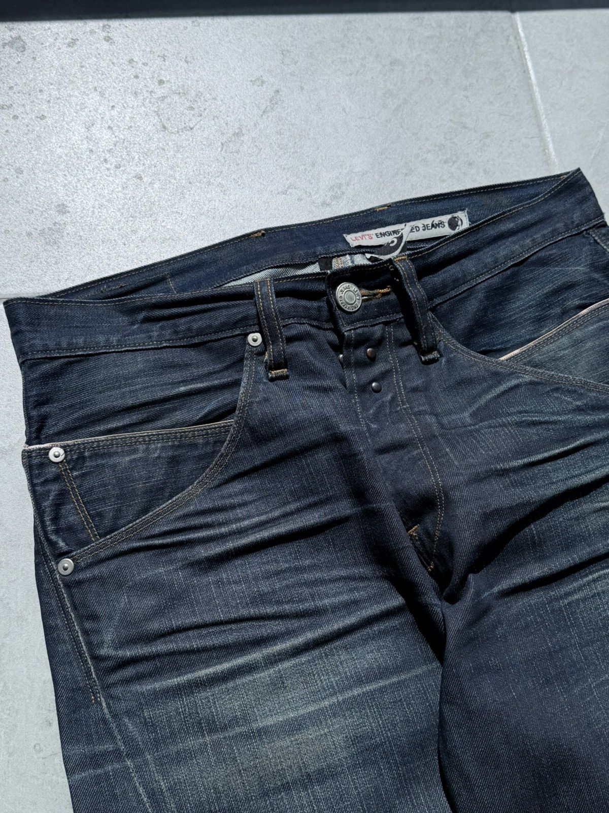 Levi's Levis Engineered Buckle Back Twisted Washed Denim Jeans Size US 30 / EU 46 - 7 Thumbnail