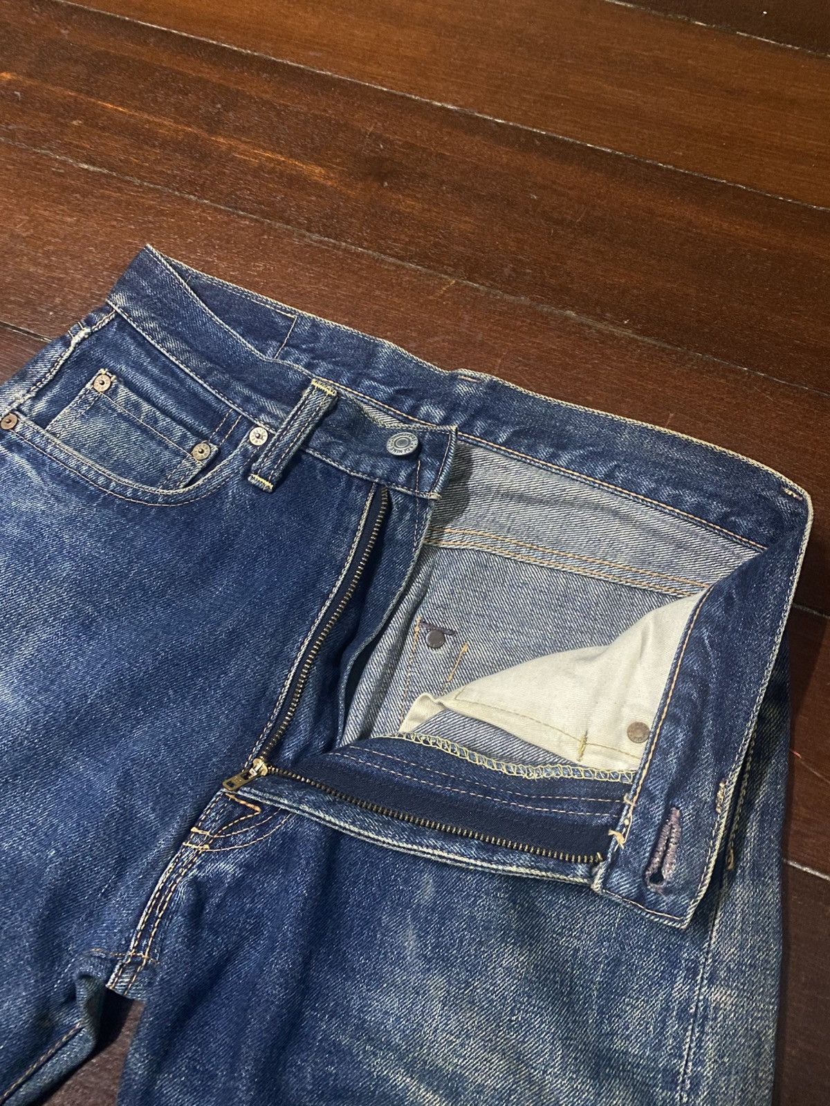 Denime Vintage Denime Japan Distressed Selvedge rework mud wash Size US 30 / EU 46 - 11 Thumbnail