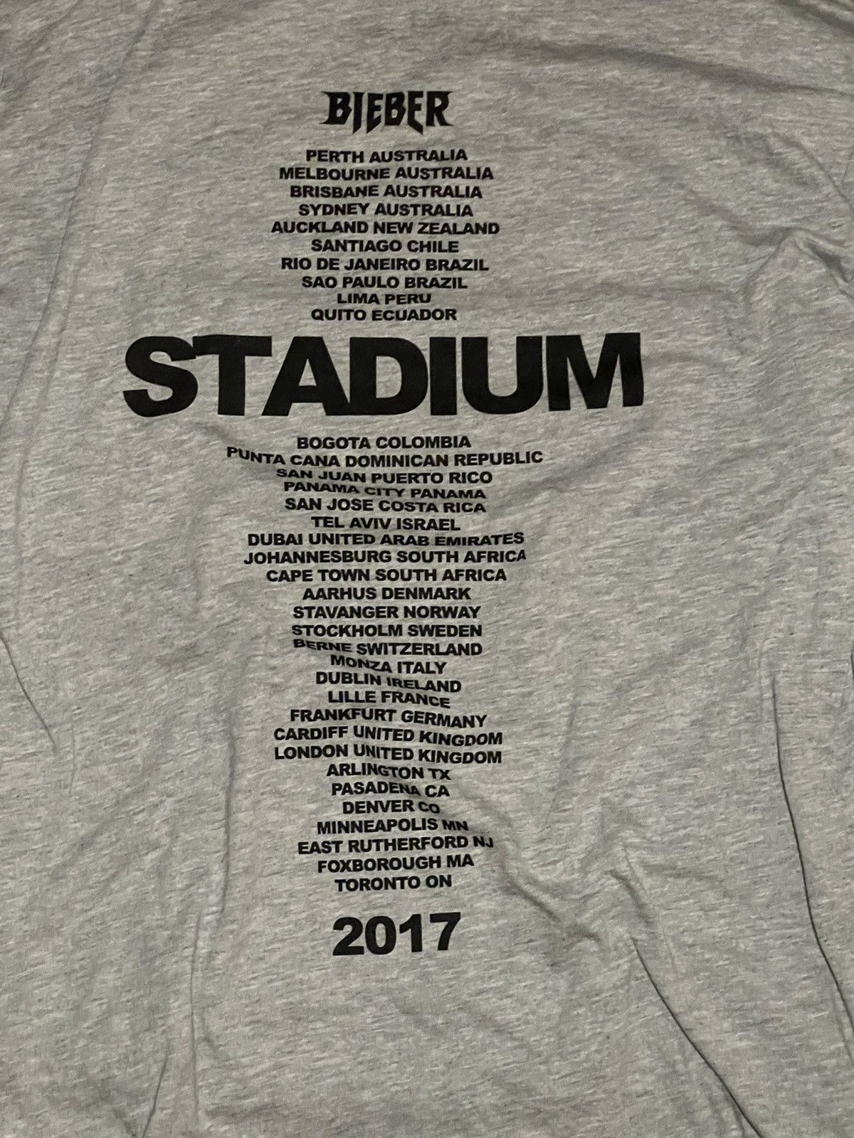 Band Tees × Justin Bieber Justin Bieber Stadium Tour Long Sleeve Y2k Streetwear M Size US M / EU 48-50 / 2 - 7 Thumbnail