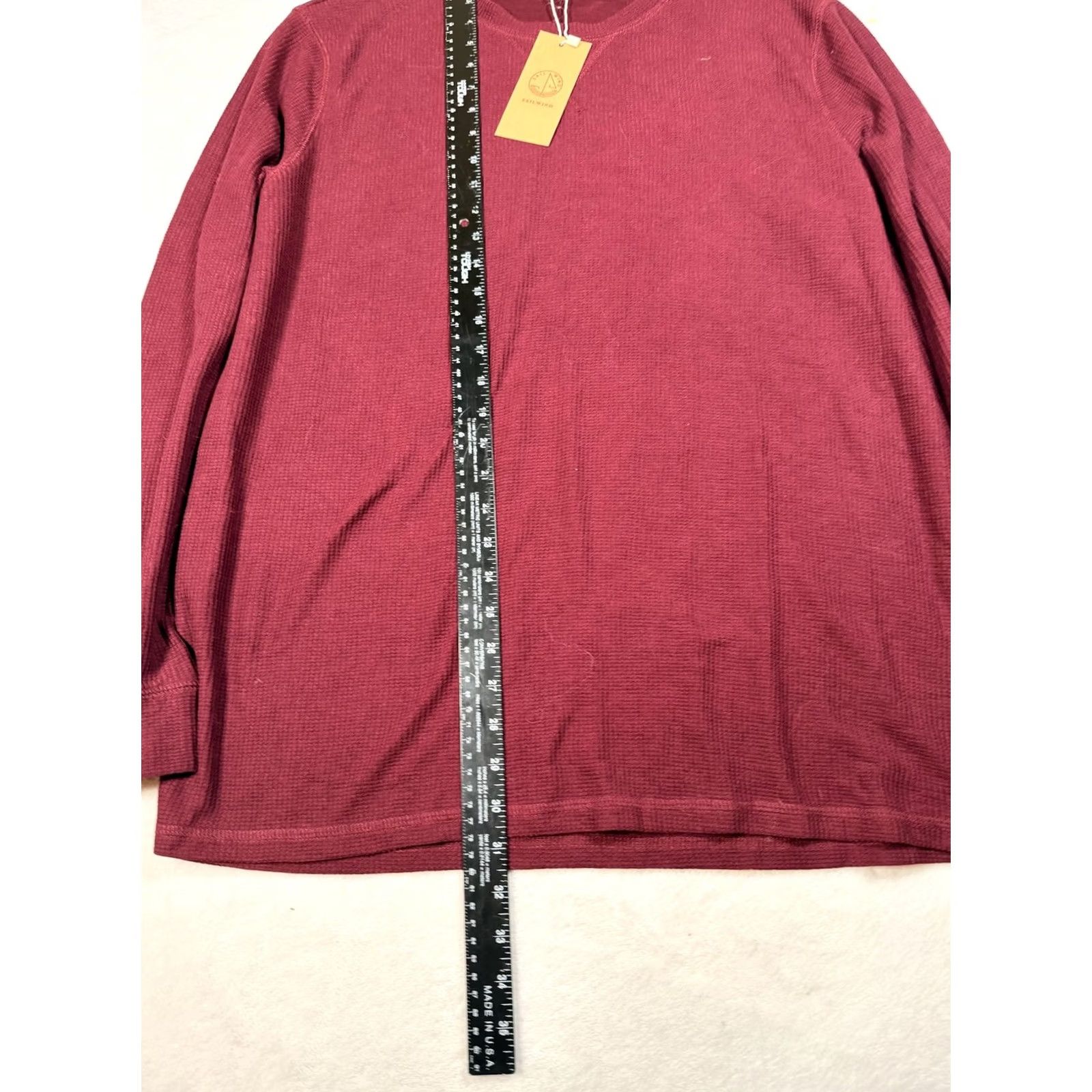 Vintage SAILWIND Shirt Mens XL Red Long Sleeve Thermal Waffle Knit Crew Neck Top Size US XL / EU 56 / 4 - 6 Thumbnail